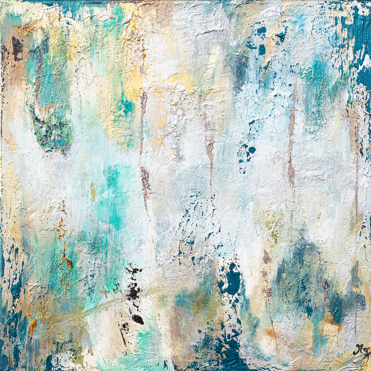 #7 "Silver and Blue II" | 2021 | Acryl auf Leinwand | 50x50 cm