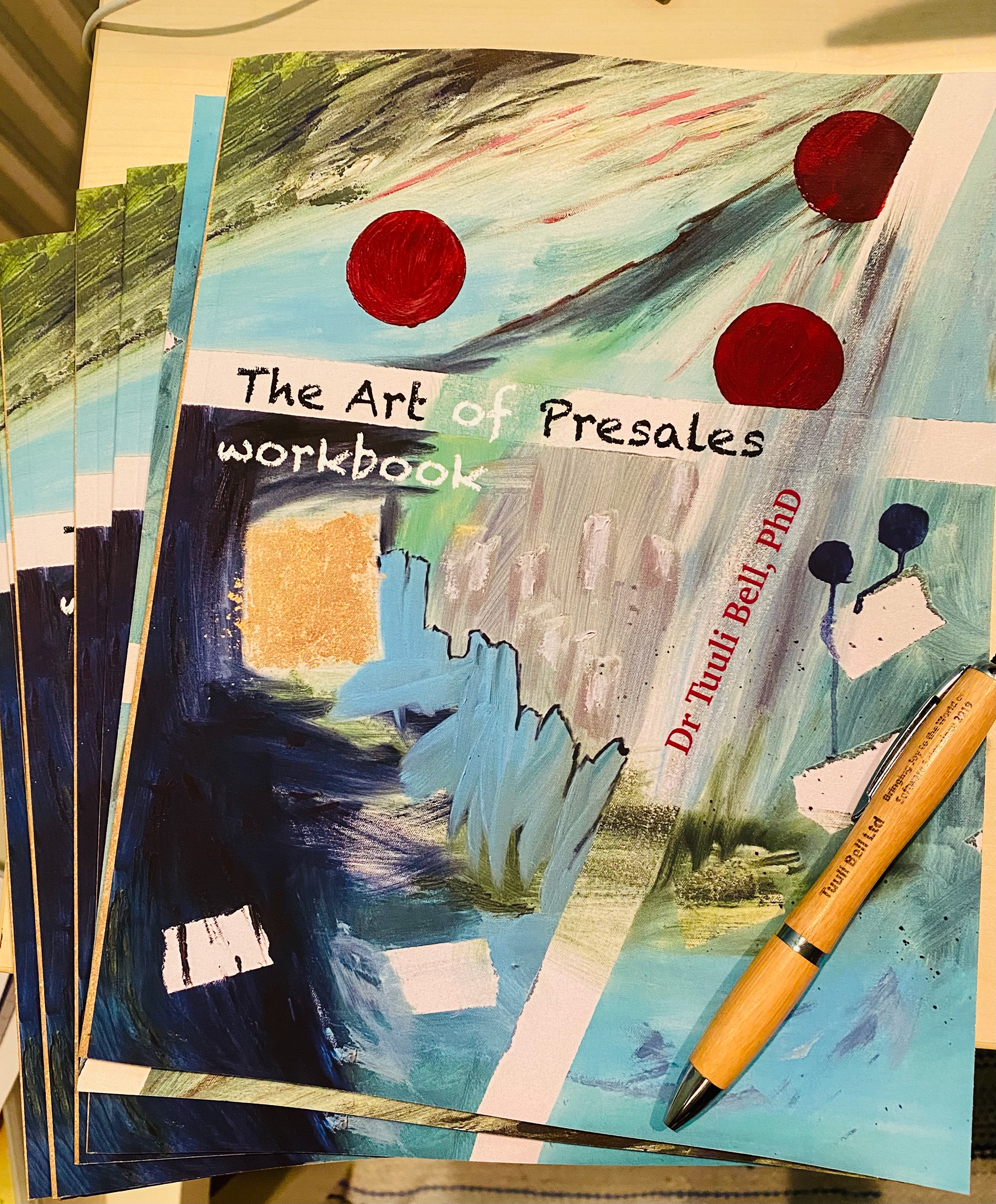 Painting used as a front cover for a business book