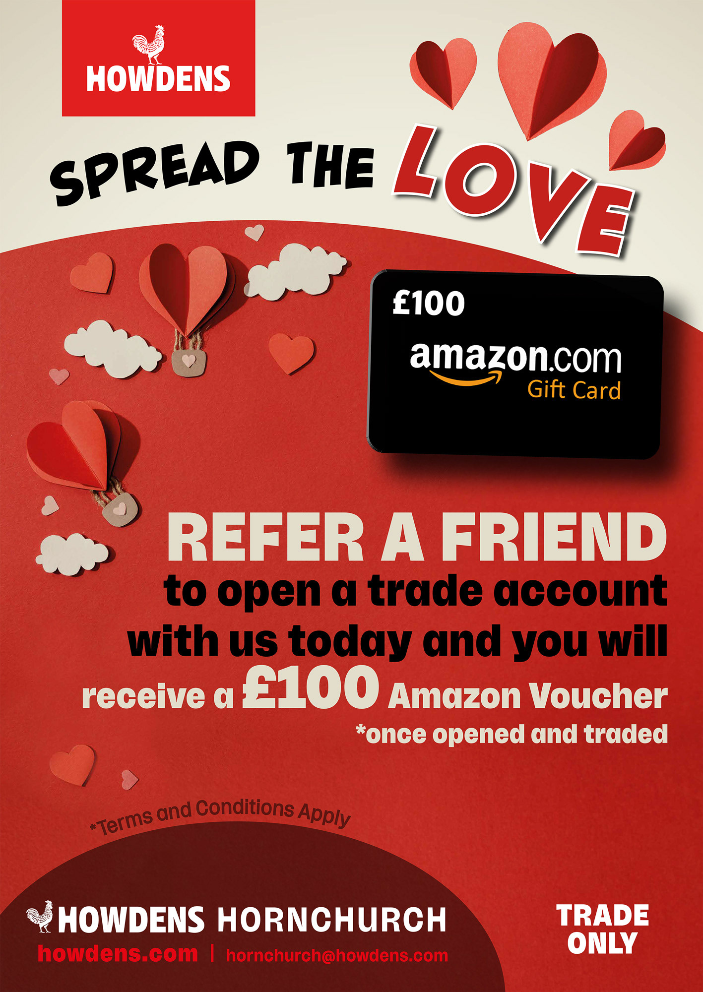 Howdens Valentine Leaflet Design 2024 - Created using AI designed imagery in Adobe Firefly