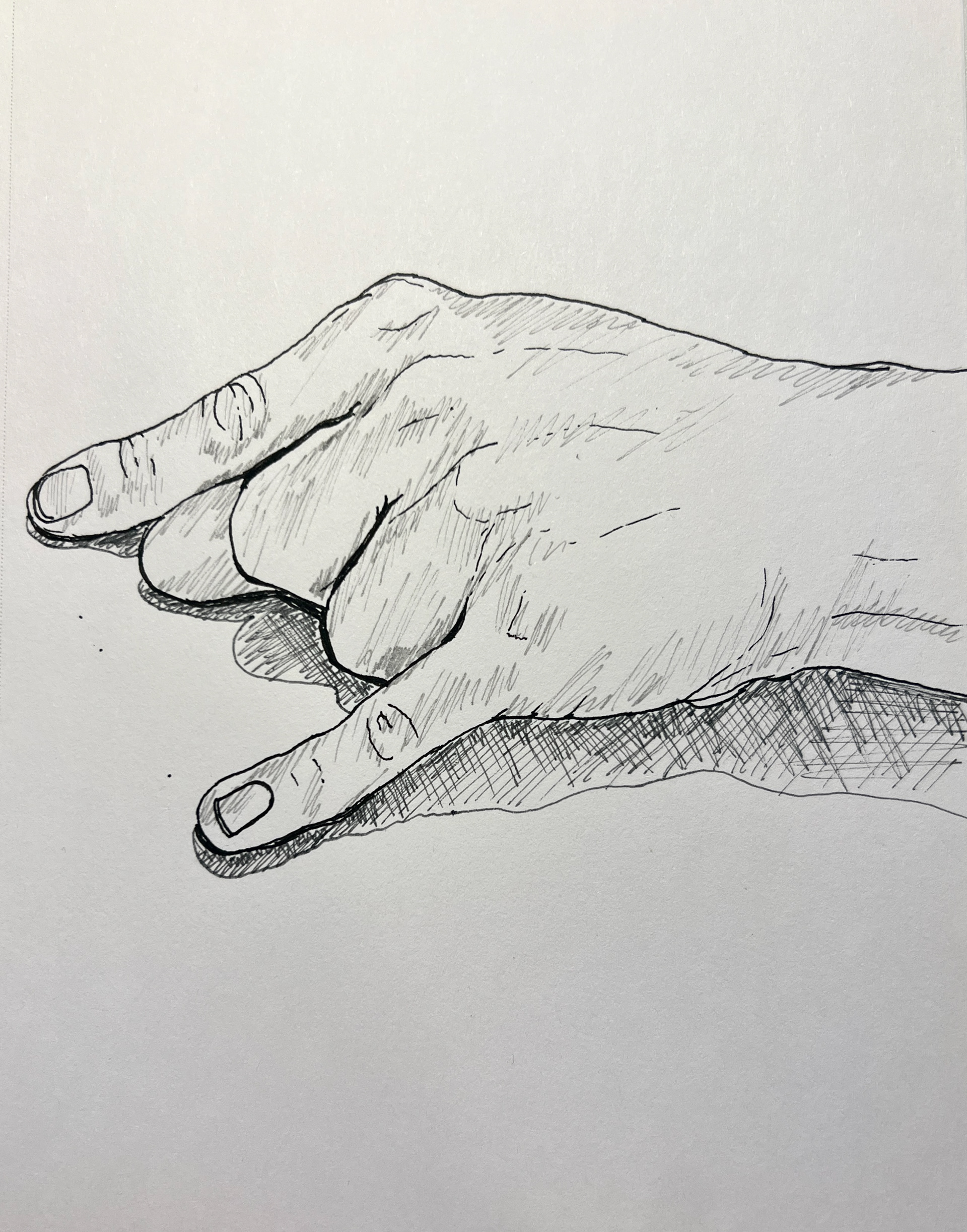Hand study with Micron pens