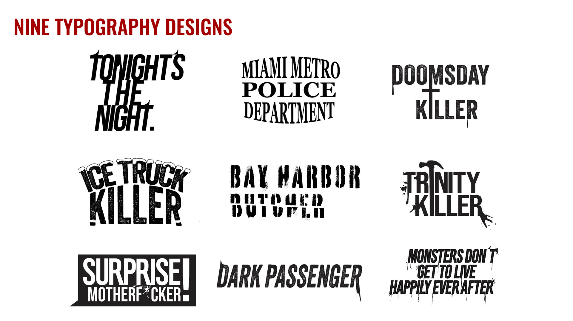 9 Final Typography Designs