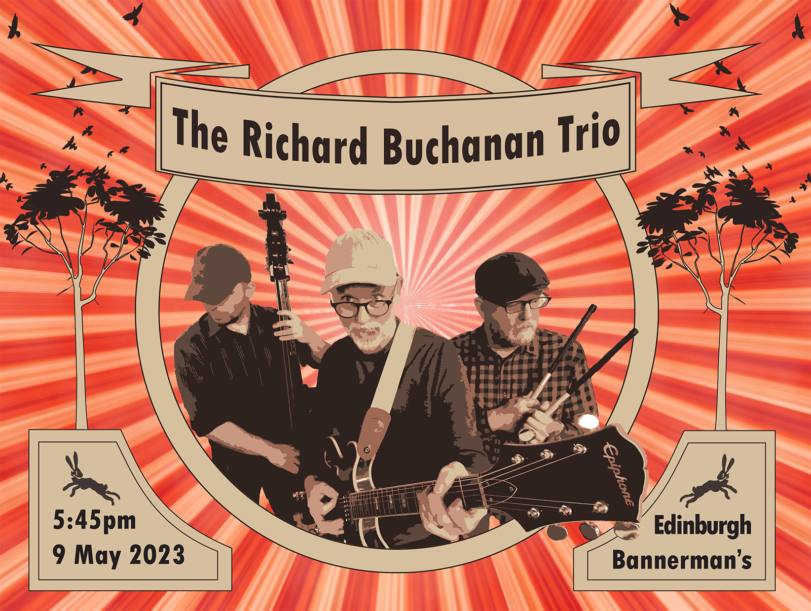 Promotional flyer for the gig