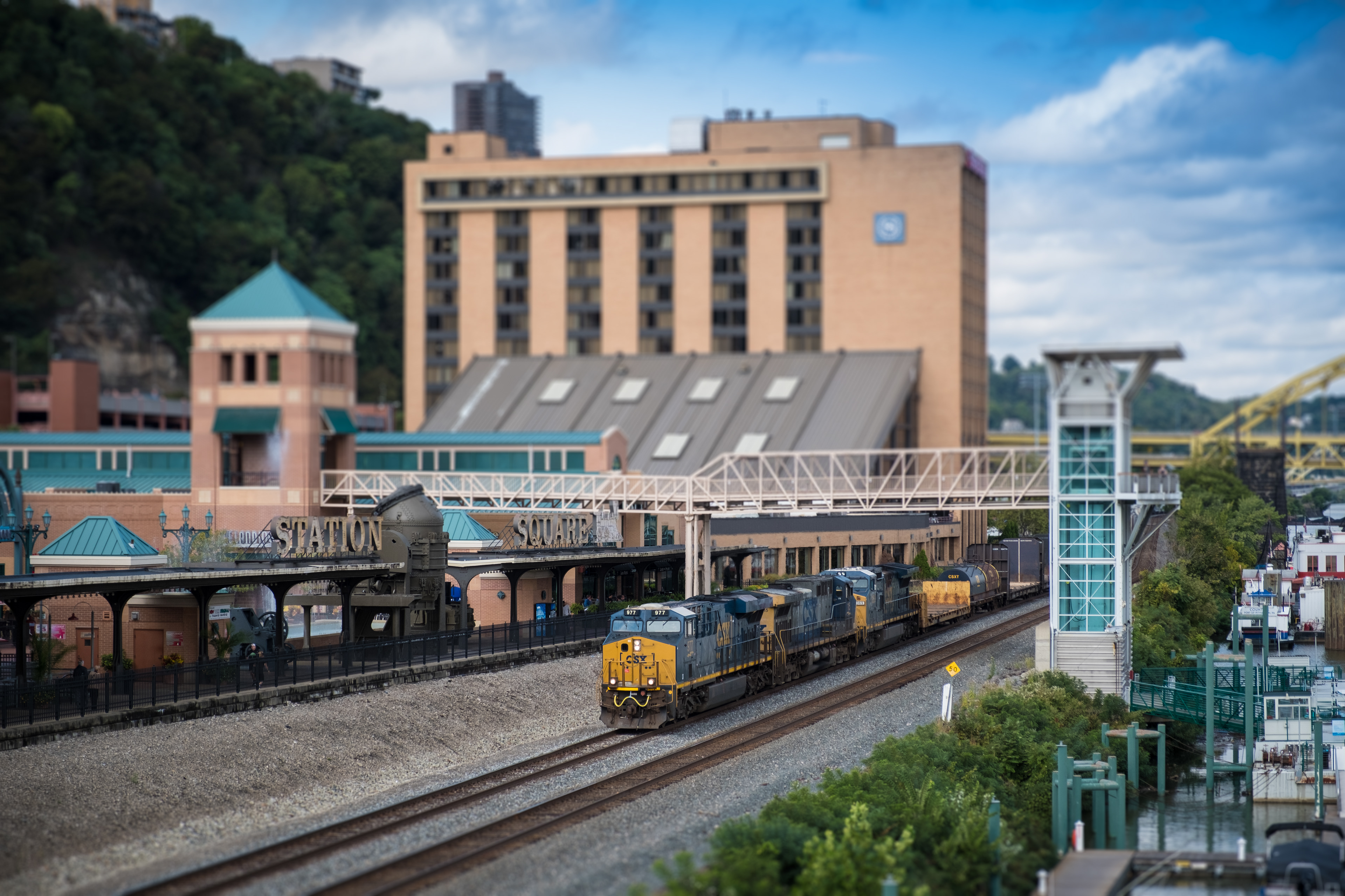 Train at Station Square, Pittsburgh, PA ©2023 Brent Miller Photography