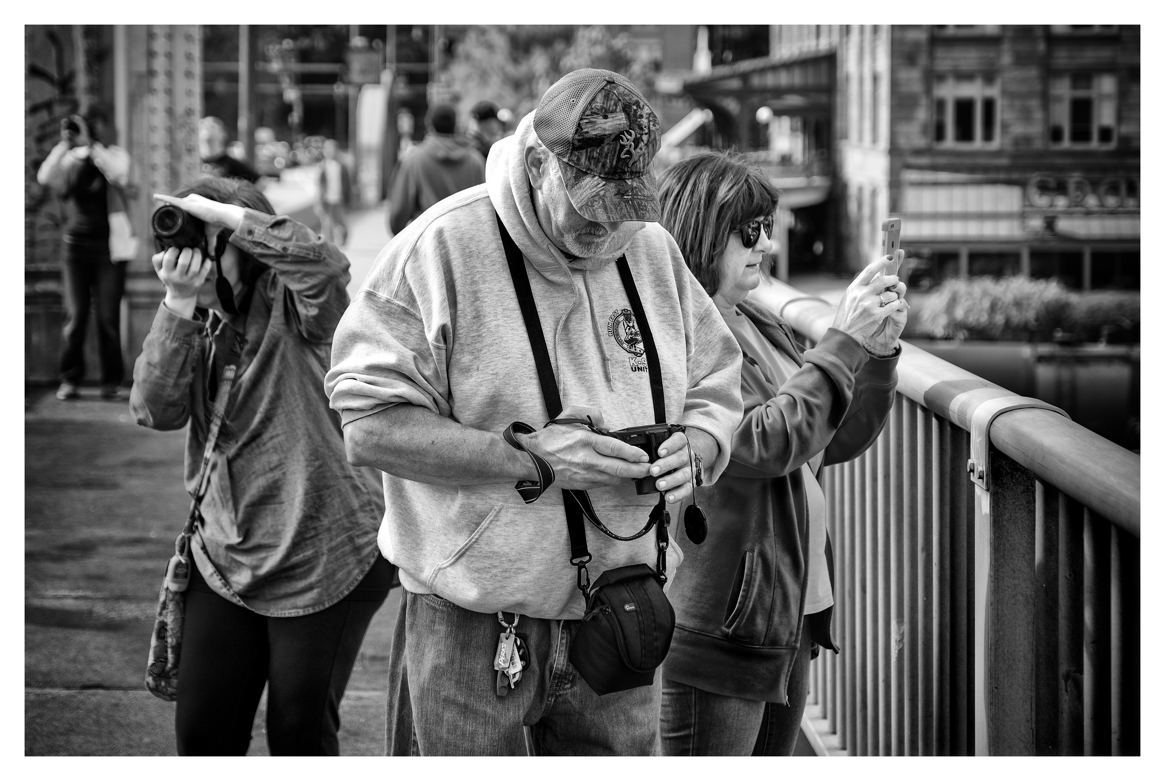Photographers on Pittsburgh Bridge near Station Square ©2023 Brent Miller Photography