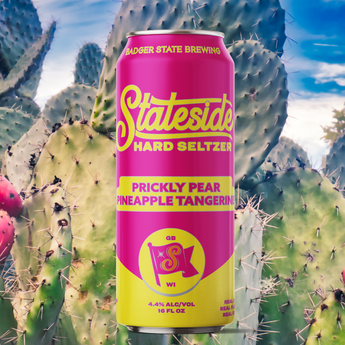 Prickly Pear Pineapple Tangerine Stateside Hard Seltzer