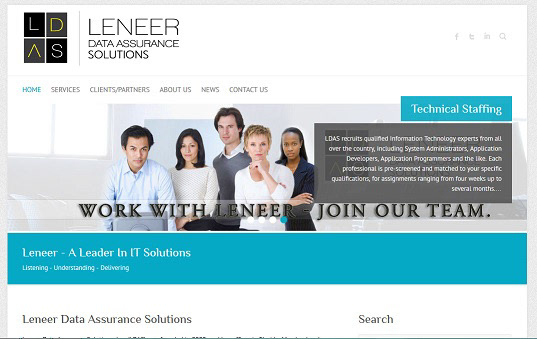 Custom Web Design and Graphic Design for Leneer