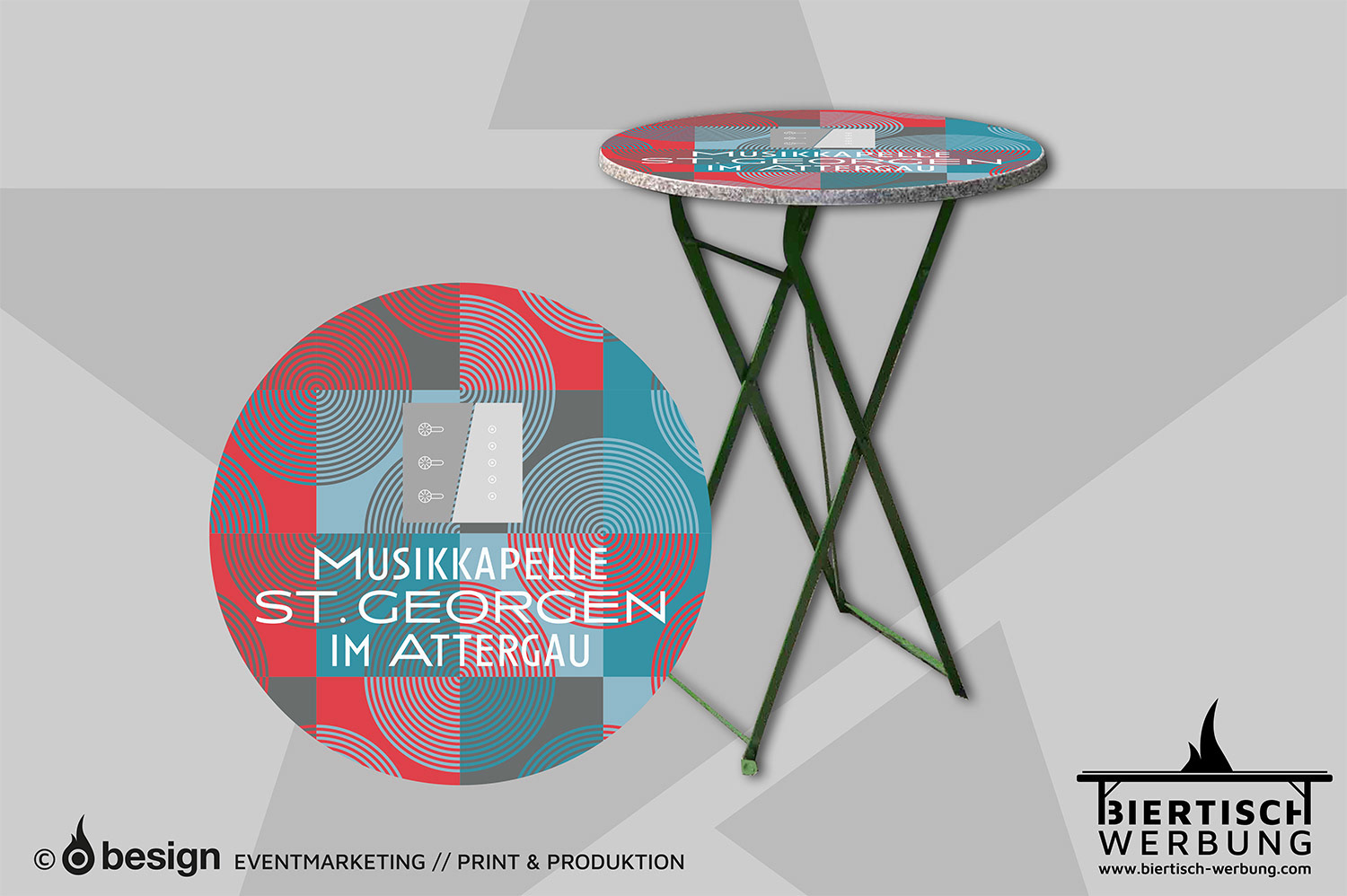 Stehtischauflagen Musikkapelle St. Georgen i. A. Desginvorschau