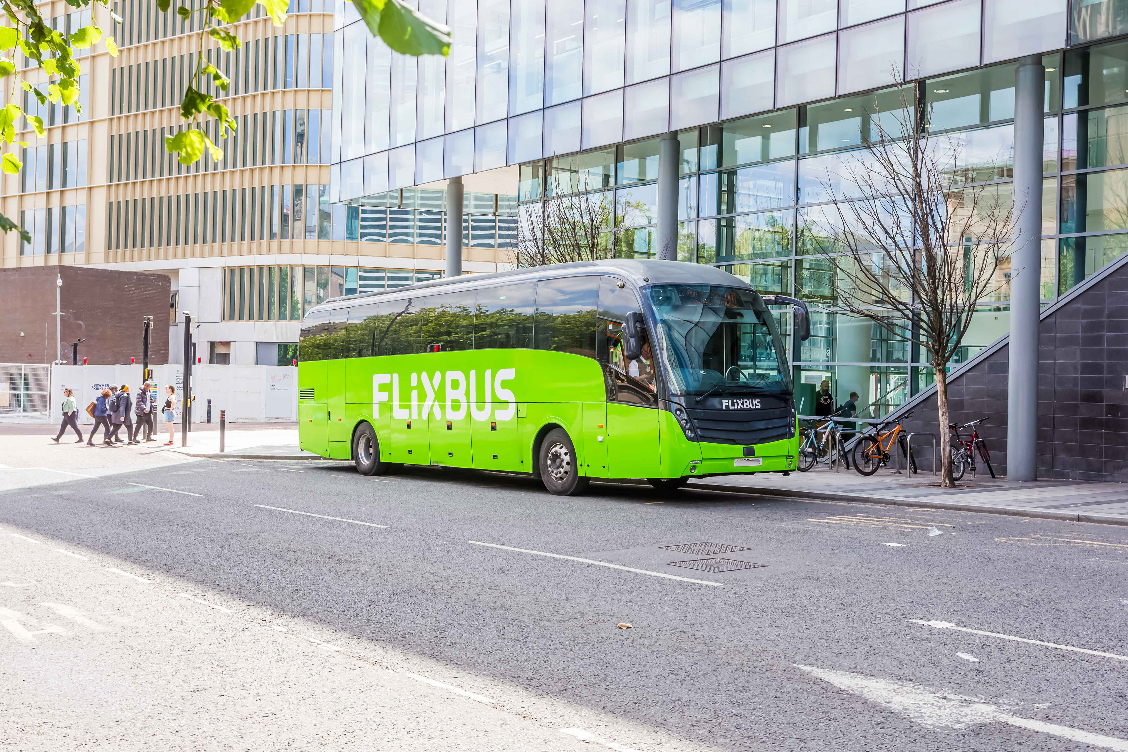 Flixbus on John Dobson St, Newcastle 2025