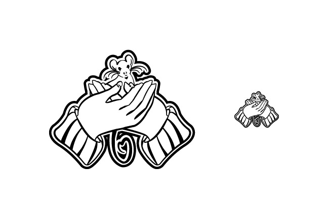 A vector illustration of a pet rat created in Spring 2025 for a graphic design class.