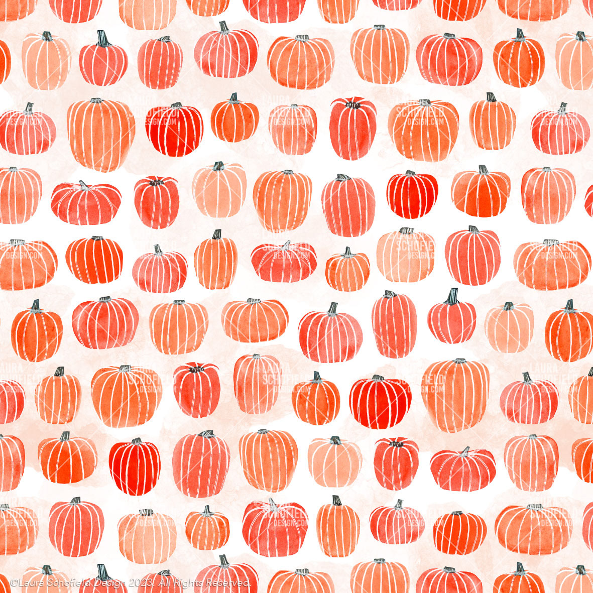 Pumpkin Patch - Seamless Repeat Pattern.