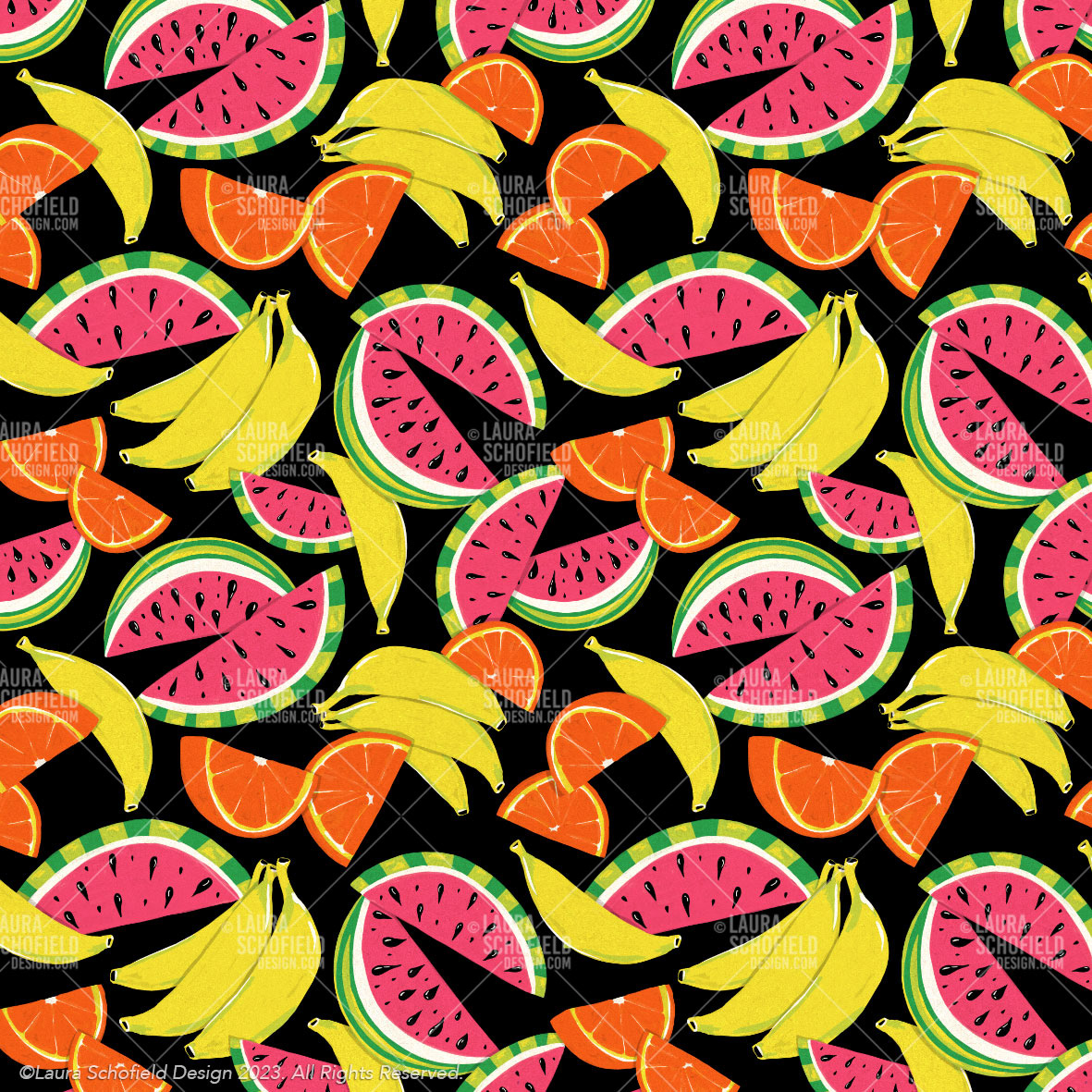 Tropical Juice - Seamless Repeat Pattern.