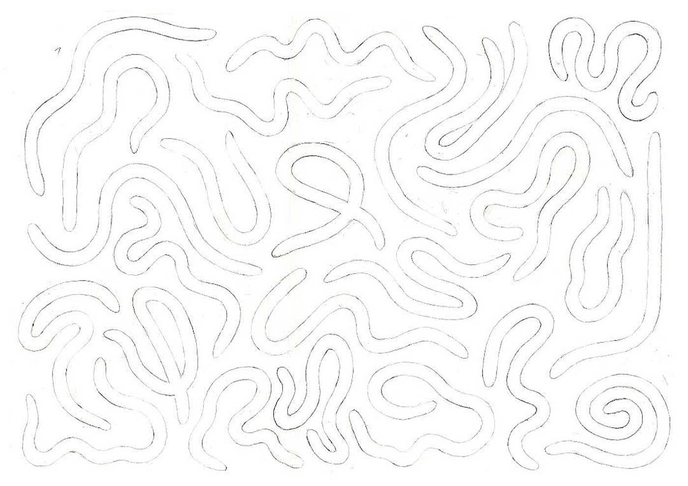 詩『地獄坂の山蚯蚓』下絵1