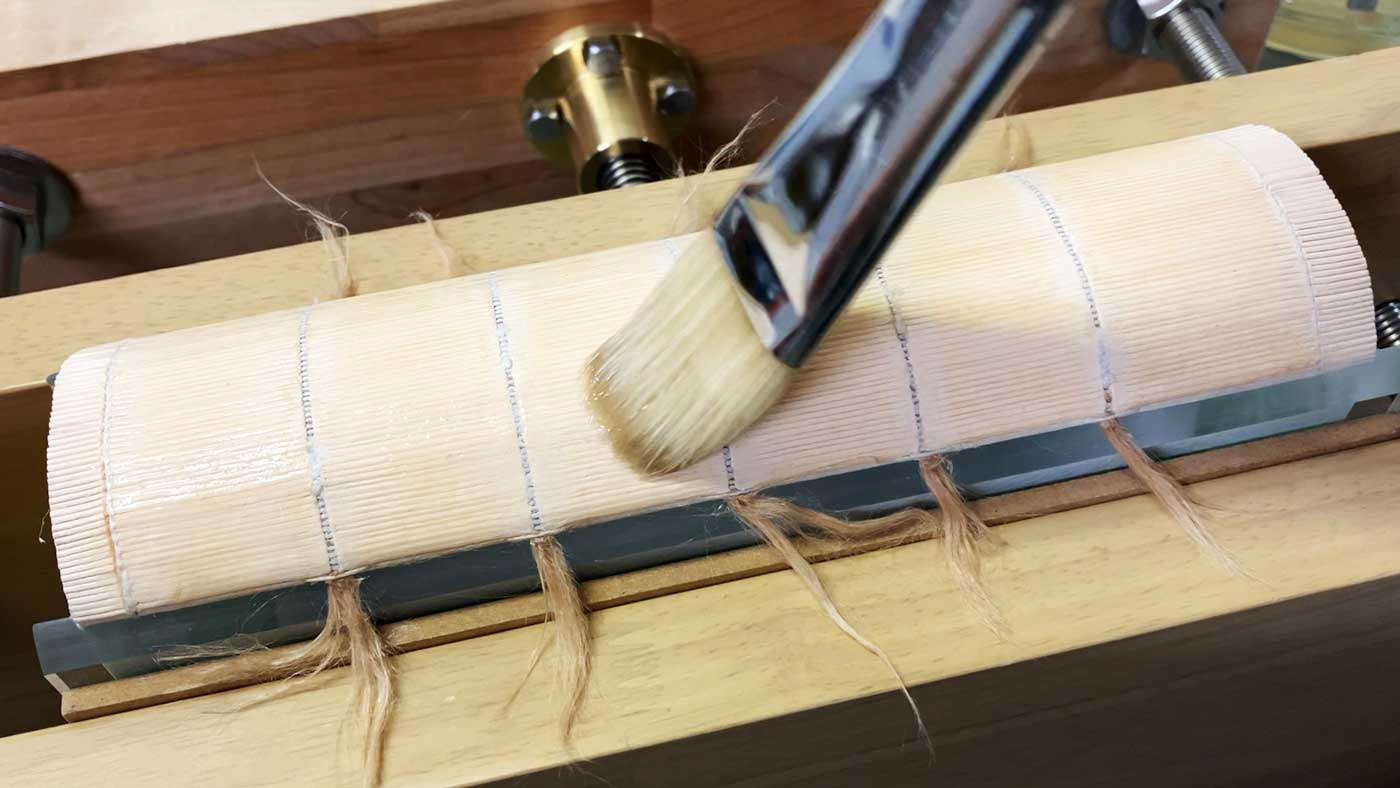 背固め ニカワ塗り3回