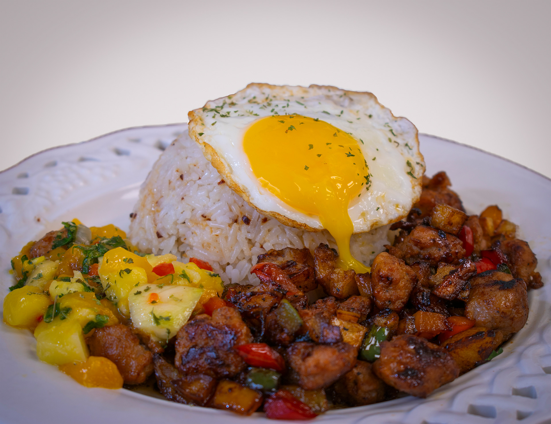 Chorisilog (Chorizo, Garlic Fried Rice, Egg)