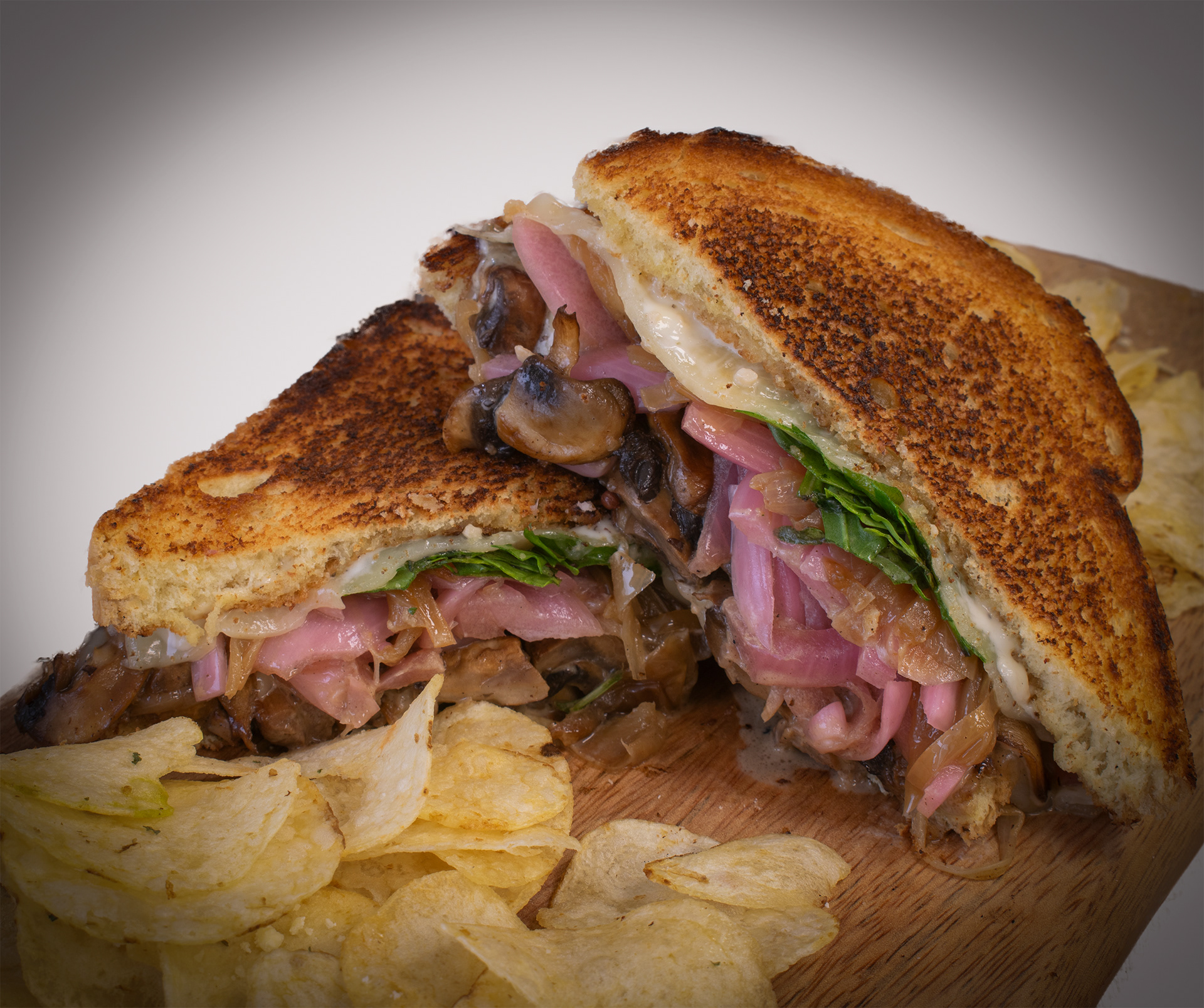 Grilled Cheese, Onion & Mushroom