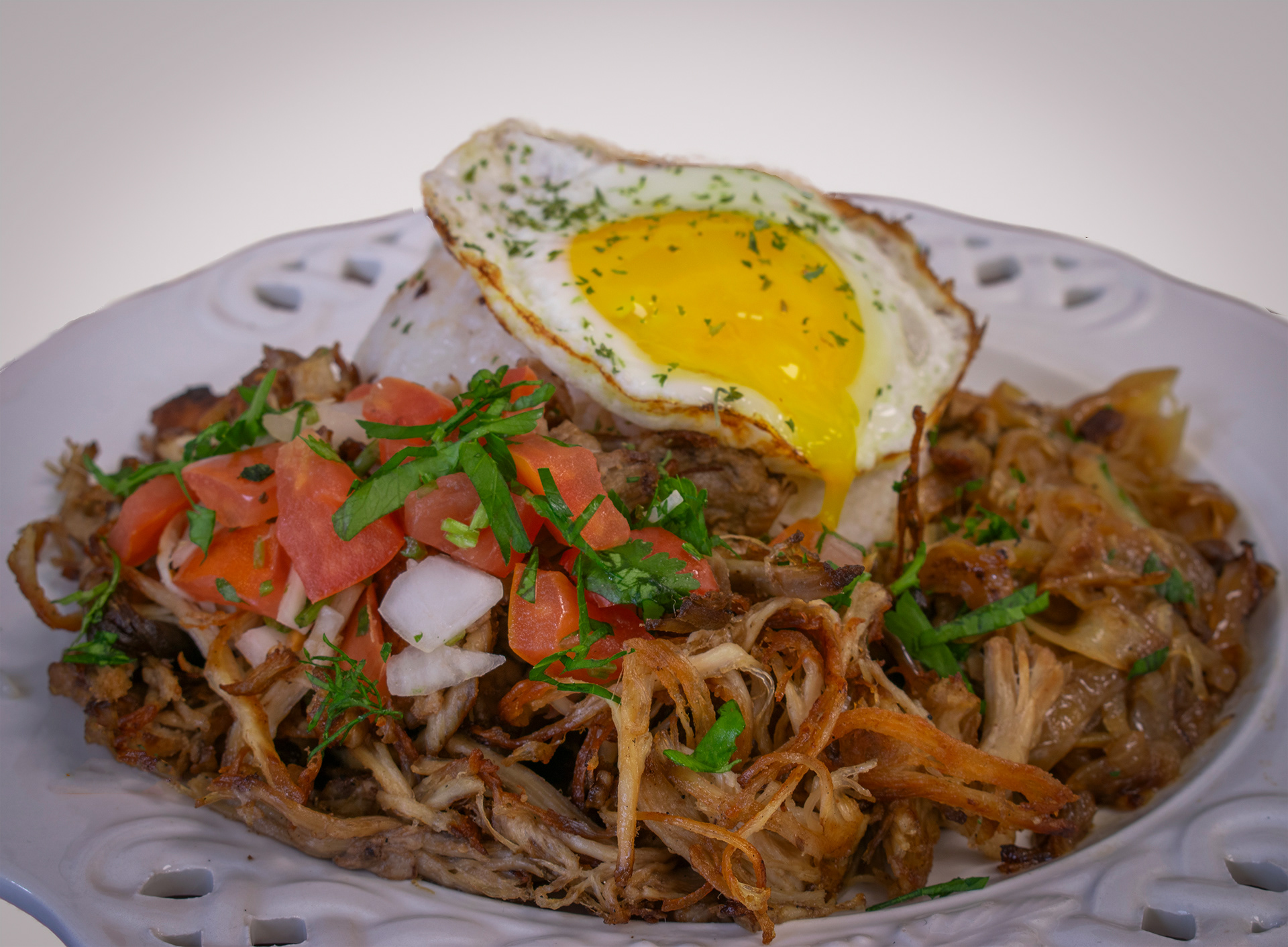Adobosilog (Adobo, Garlic Fried Rice, Egg)