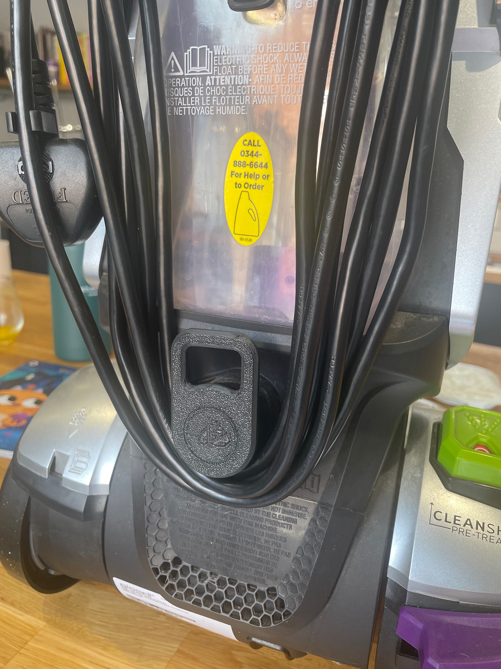 Bissell Wet Vac Cable Holder in Situ