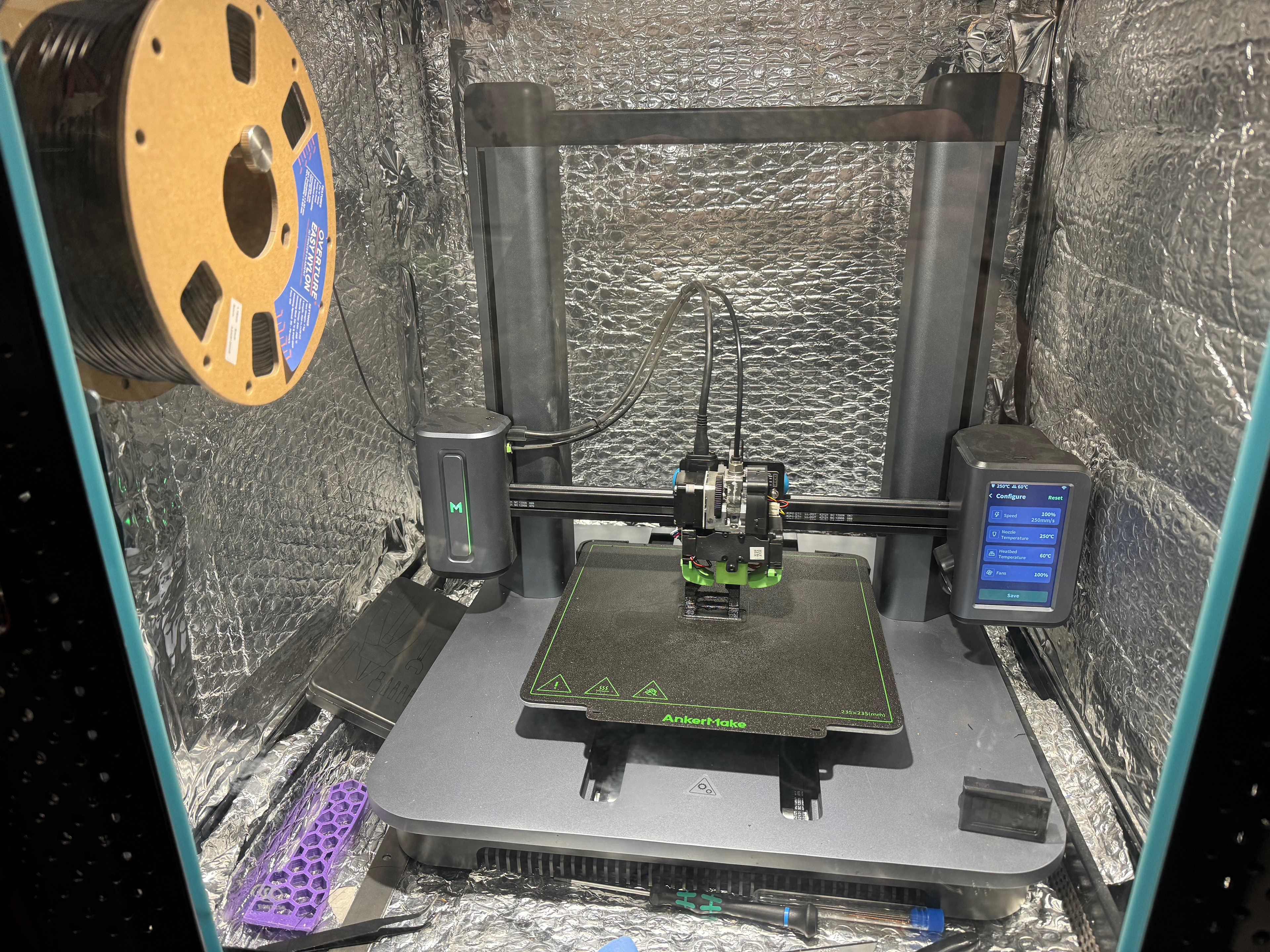 Upgraded Insulated Enclosure For Nylon/Carbon Fibre Filaments
