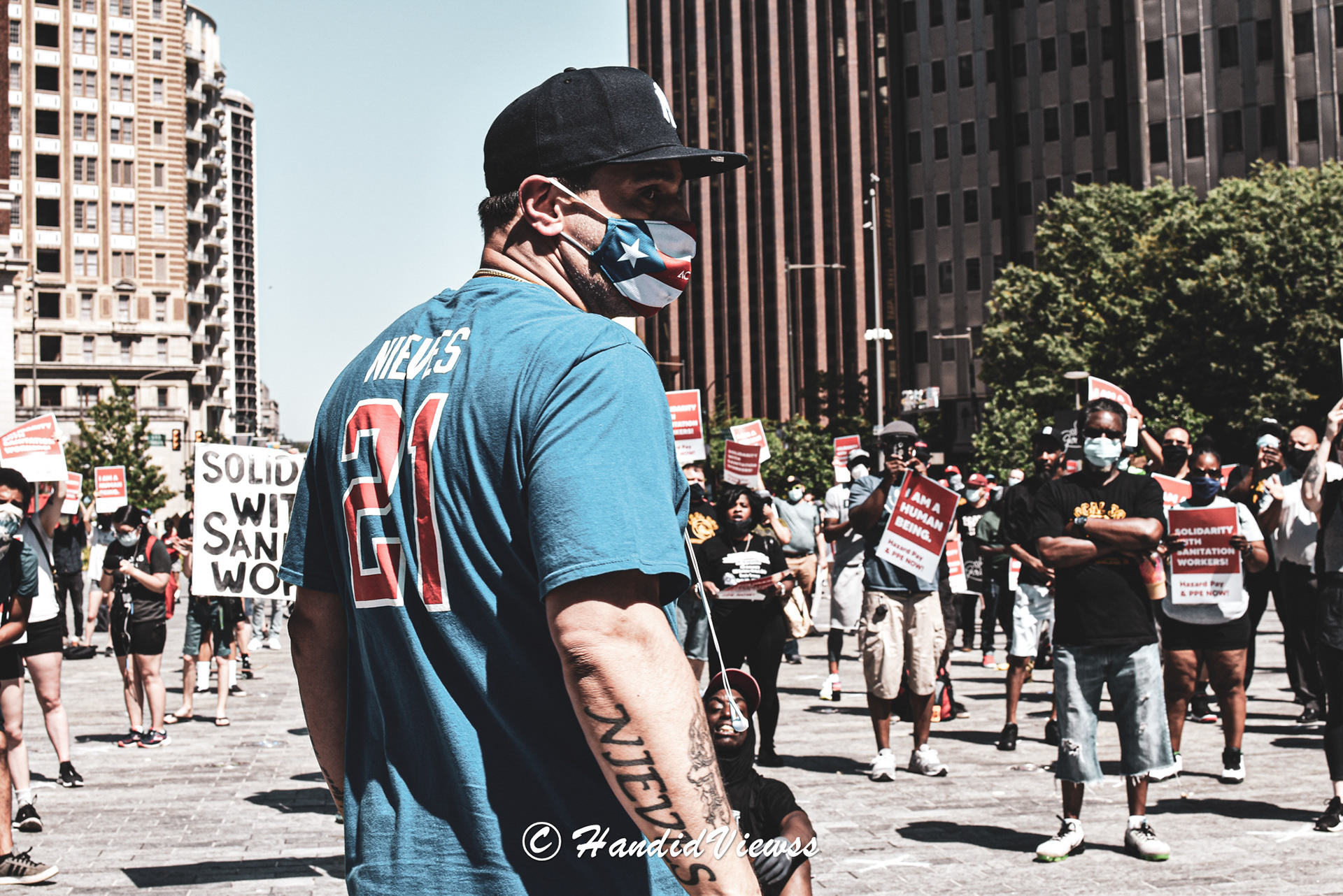 Sanitation workers rally