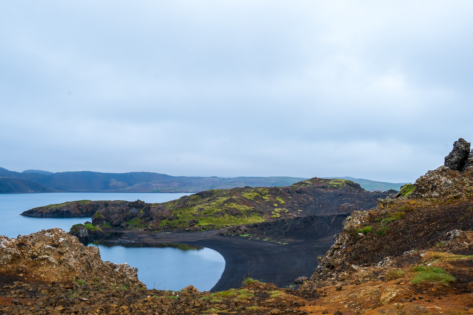 Kleifarvatn is the largest lake on the Reykjanes Peninsula.