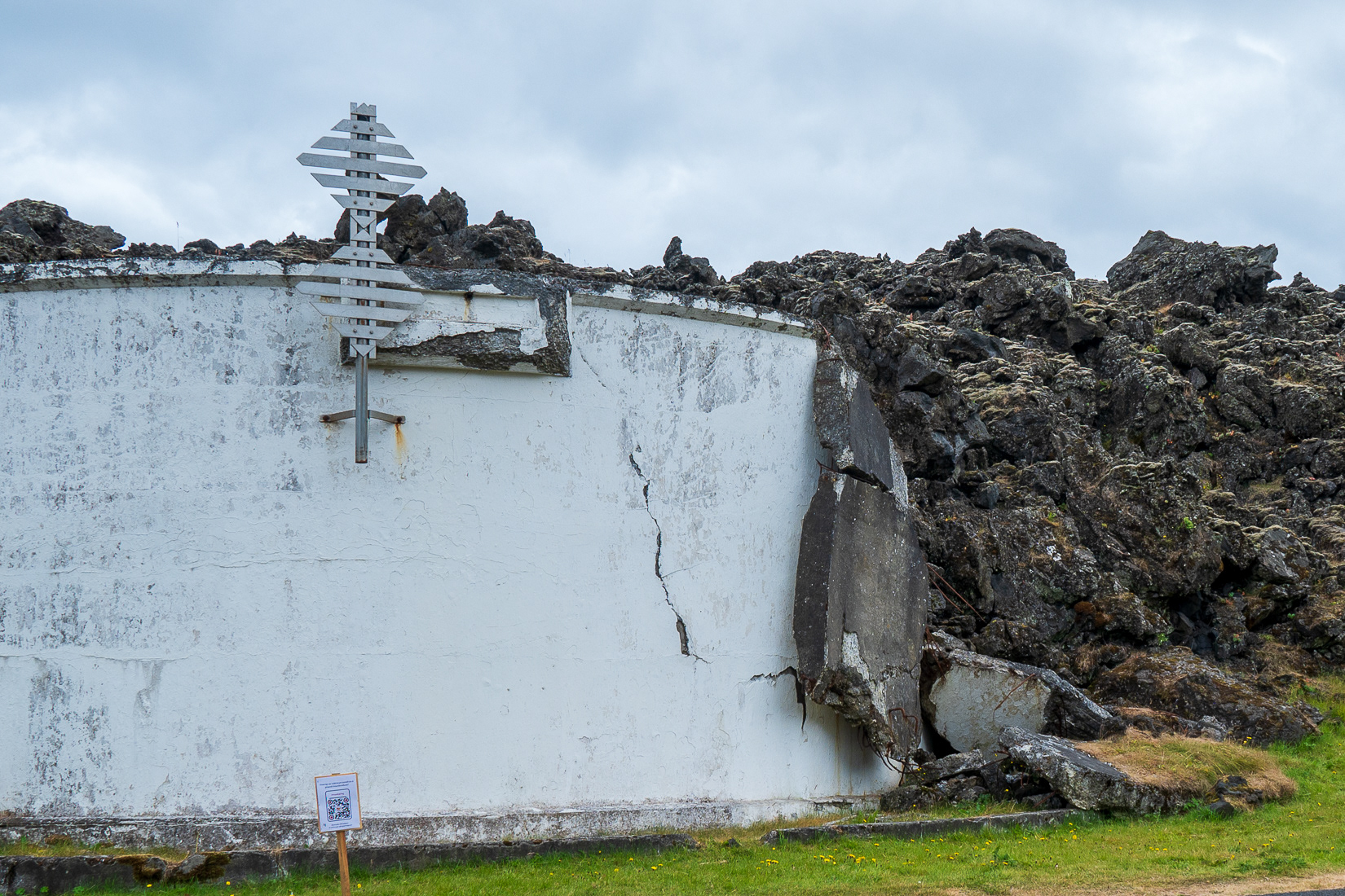 Seventeen feet of lava.