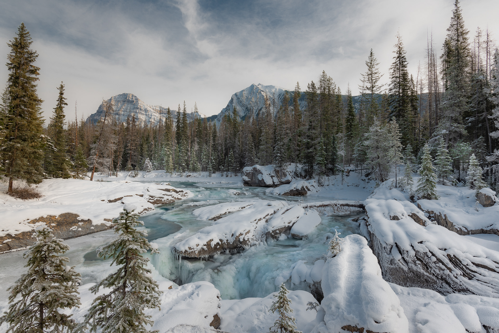 63: winter at Natural Bridge...Yoho National Park BC