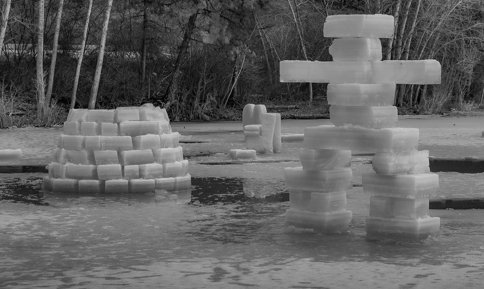 8: Ice sculptures on Wood Lake, Lake Country BC