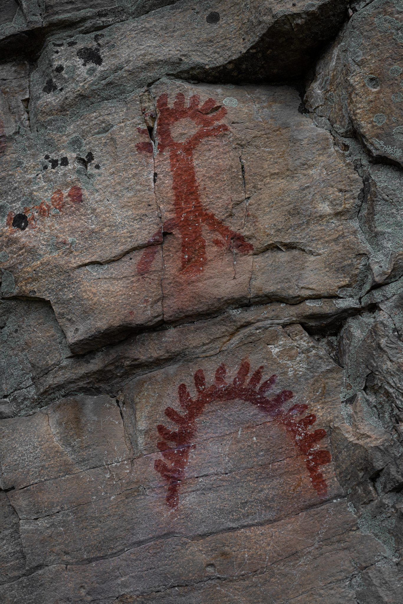 19: A pictograph painted on the rocks above Vaseaux Lake, BC