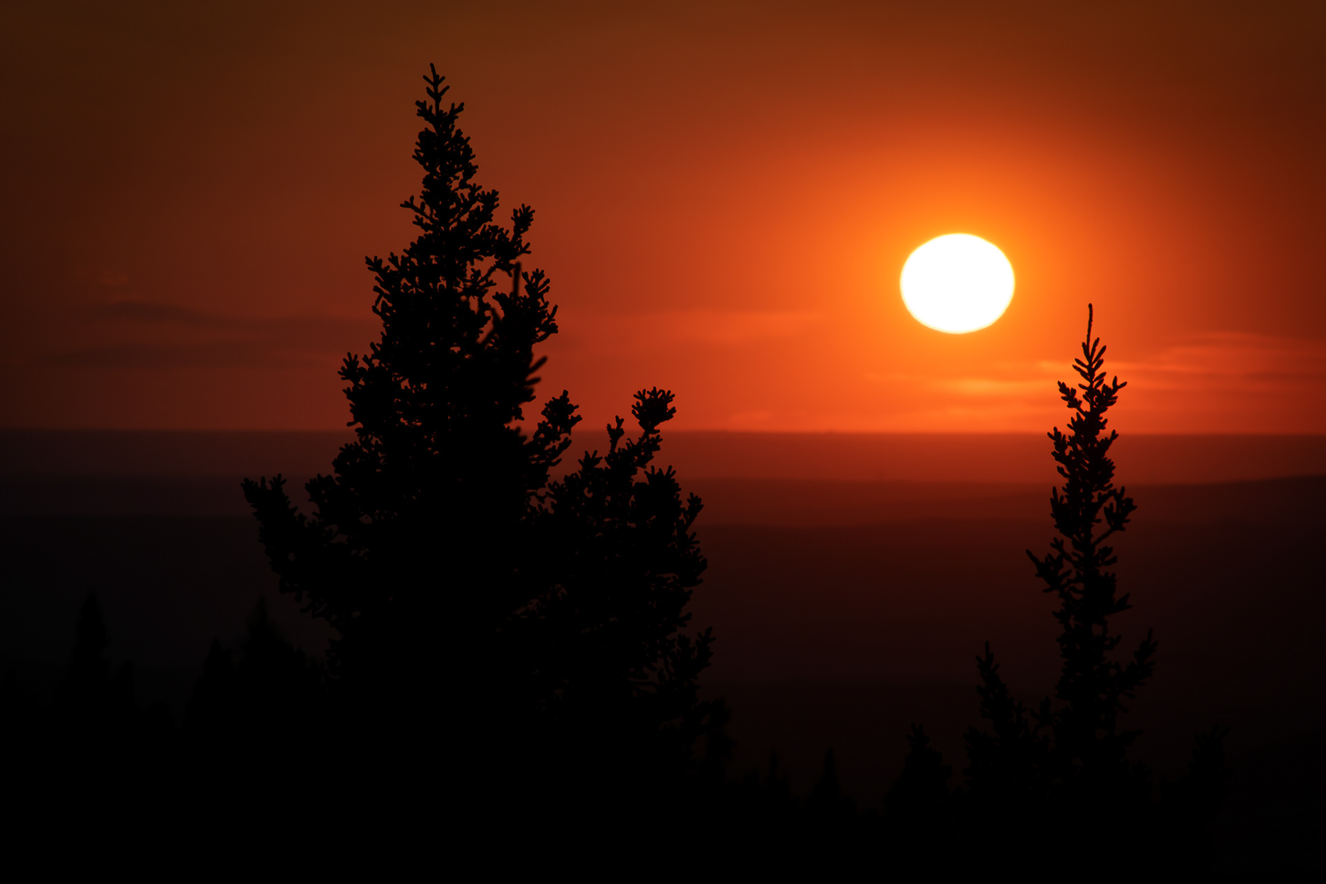 21:  Smokey sunset from Cypress Hills Alberta