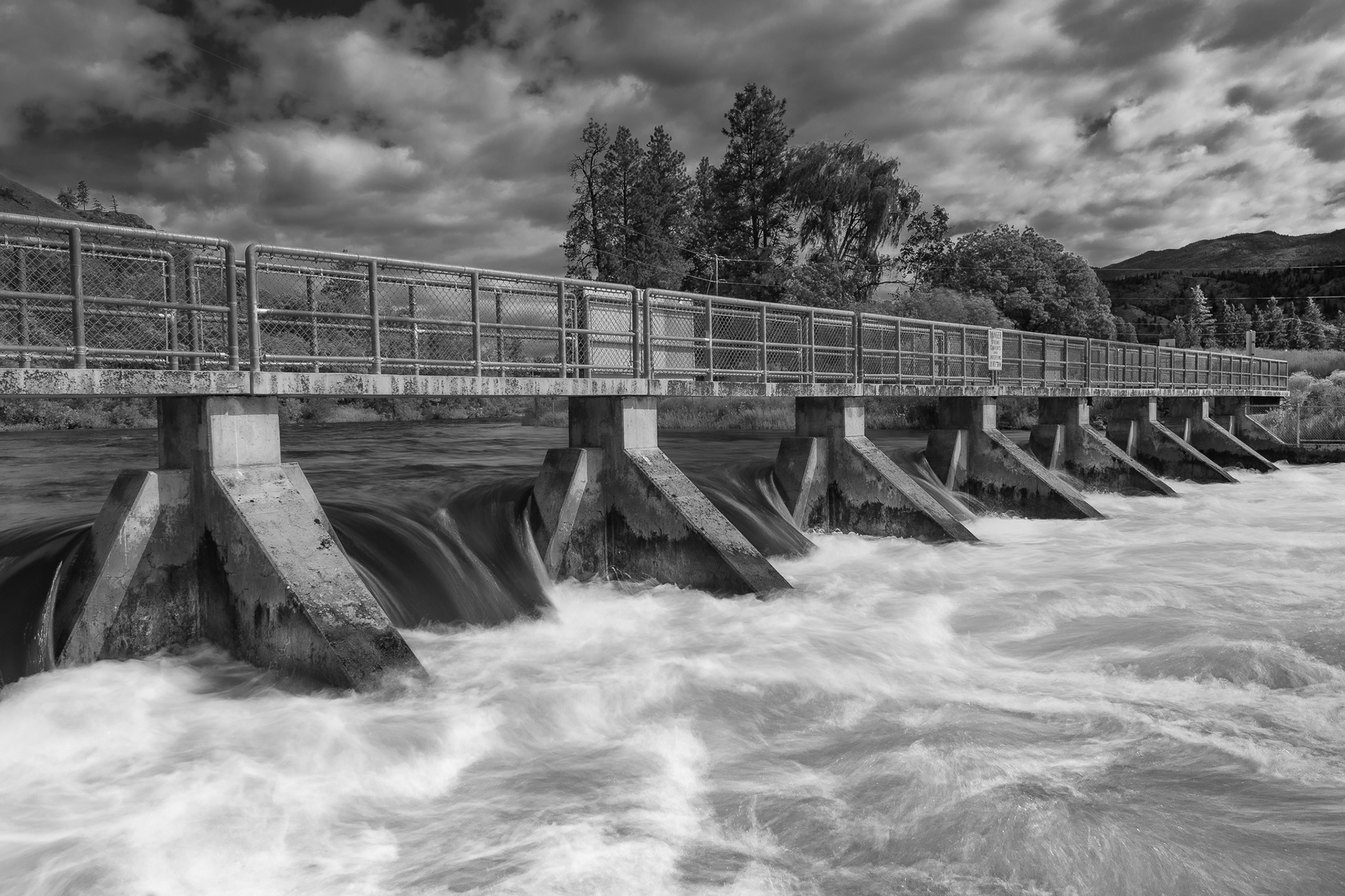 33: one of the 4 weirs (drop structures) used to slow the water down between Skaha and Vaseaux Lake BC