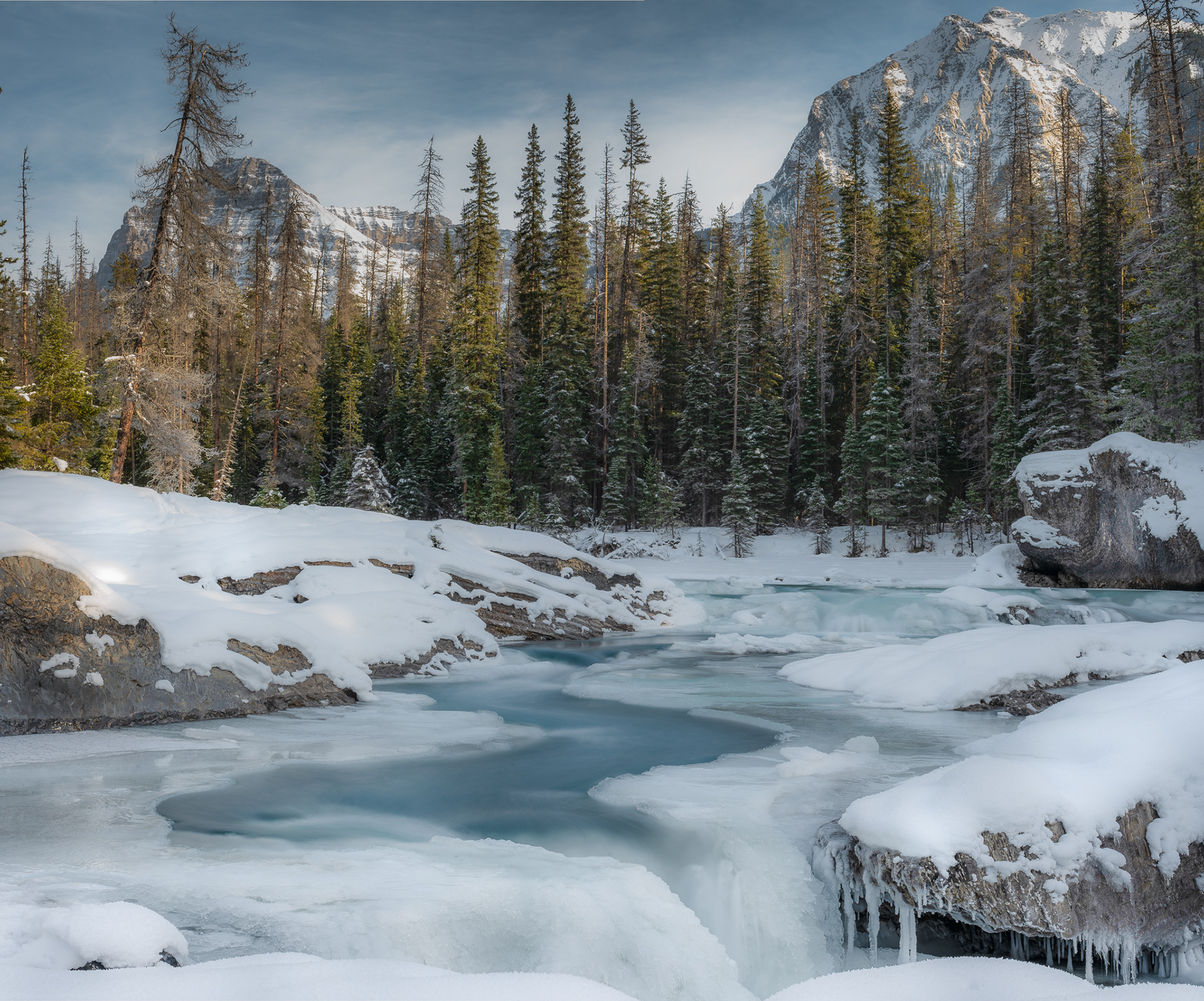 65: winter at Natural Bridge...Yoho National Park BC