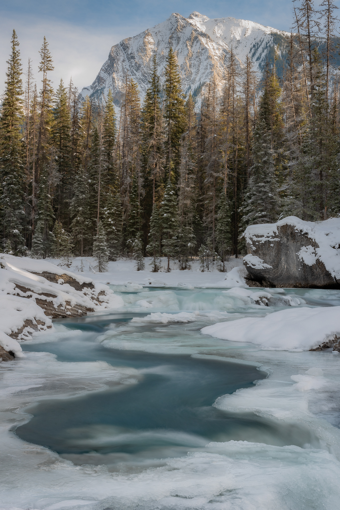 64: winter at Natural Bridge...Yoho National Park BC