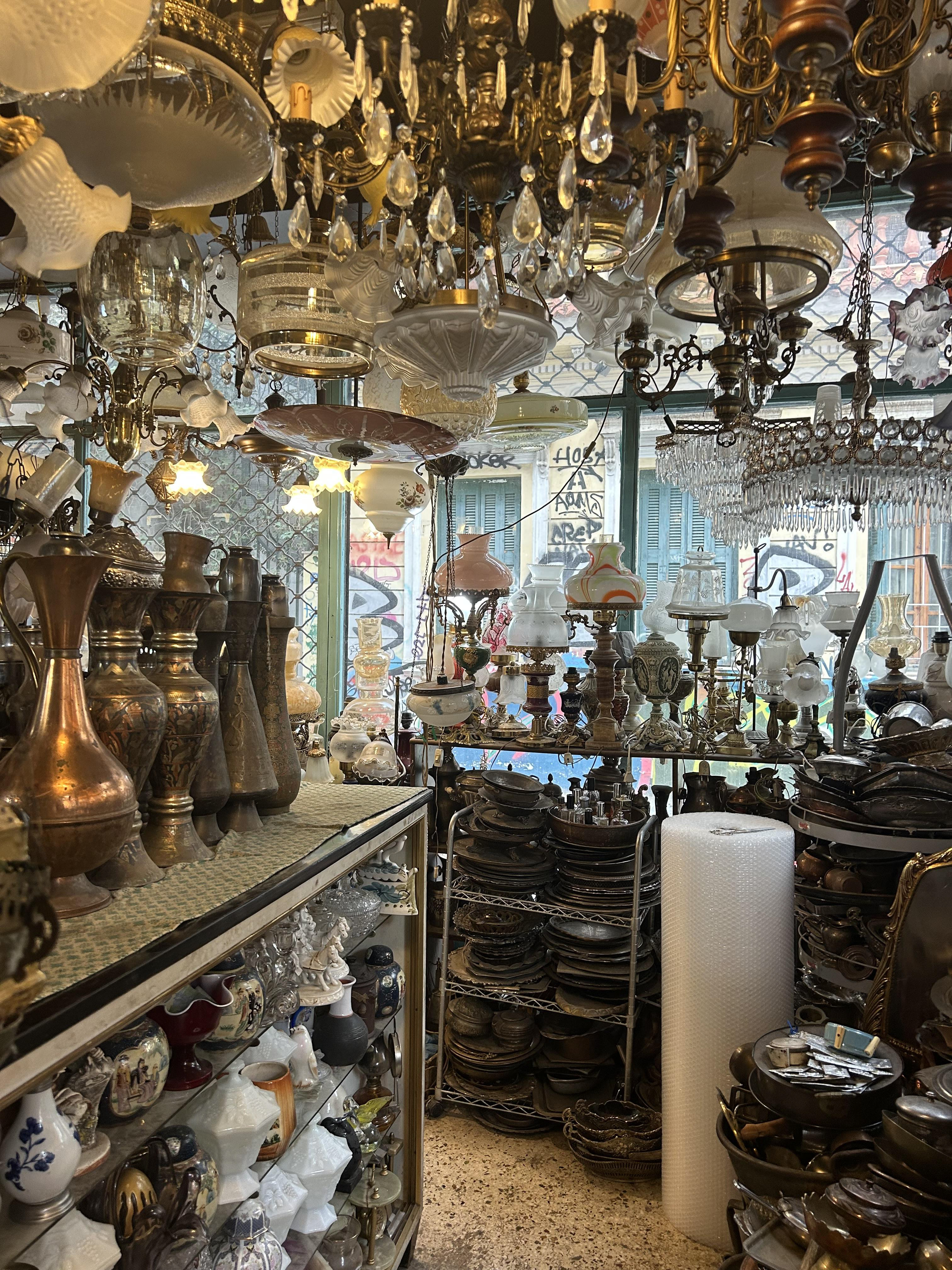 Caught in a thunderstorm from the antique store to buy Christian D. to walk to breakfast and get a matcha bowl and frappe. 