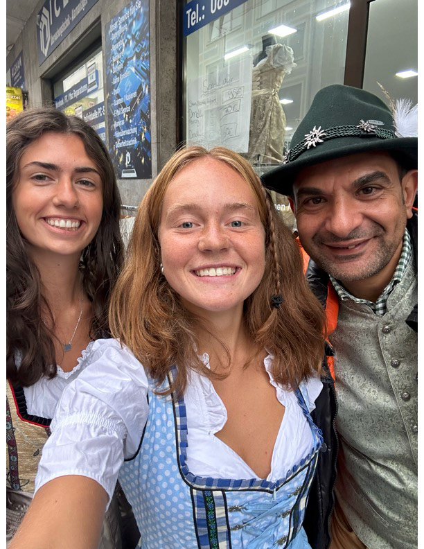 Thankful for our dirndl savior as we came unprepared.