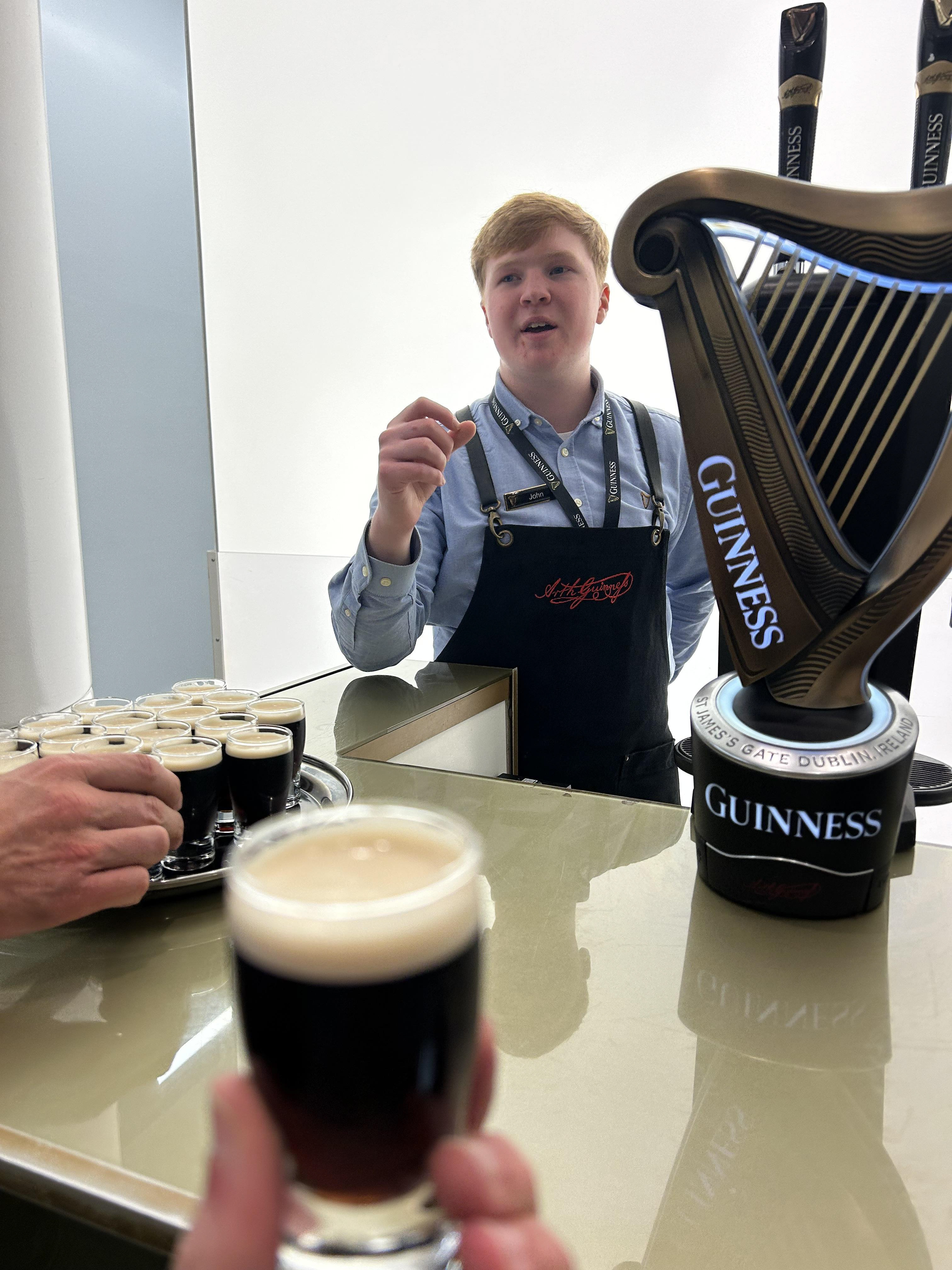 Guinness taste test guide named John