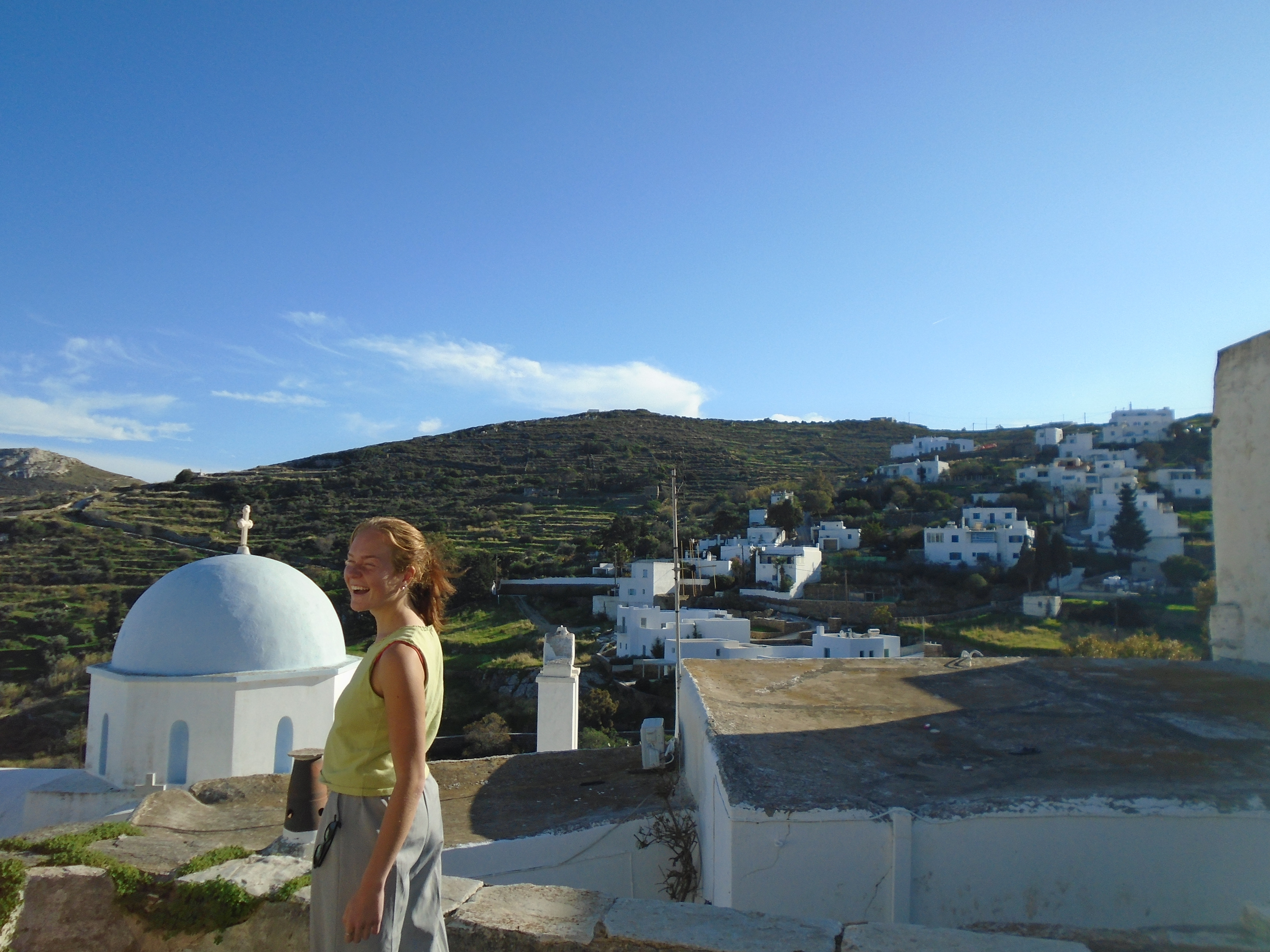 First people ever to take the four hour ferry from Athens round trip in one day. 