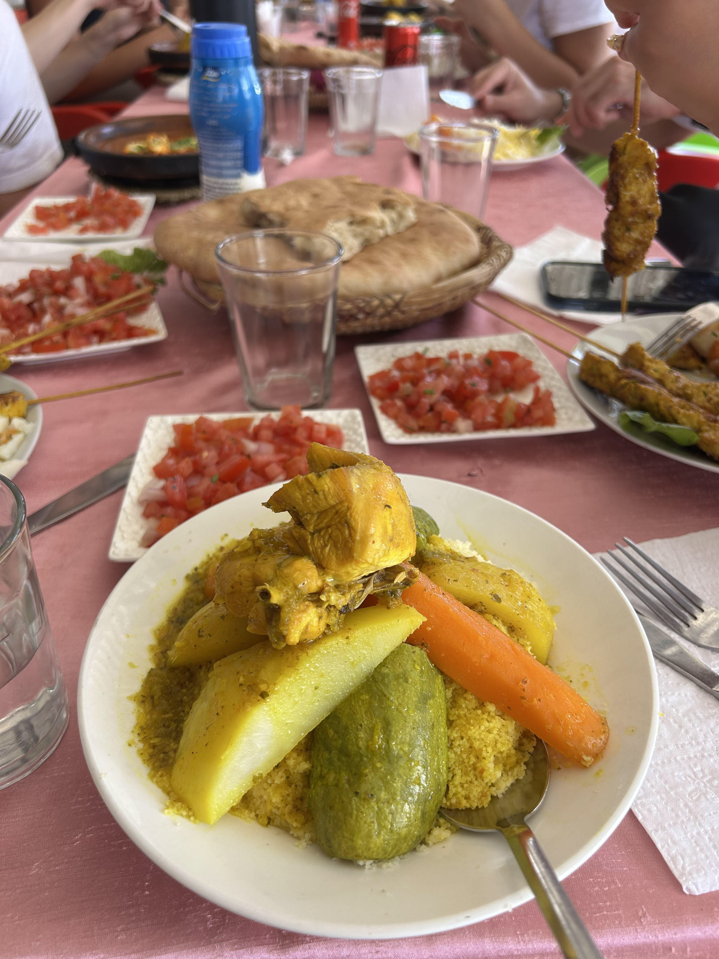 Chicken cous cous from Cafe Tokyo on our 9 hour drive to the airport 