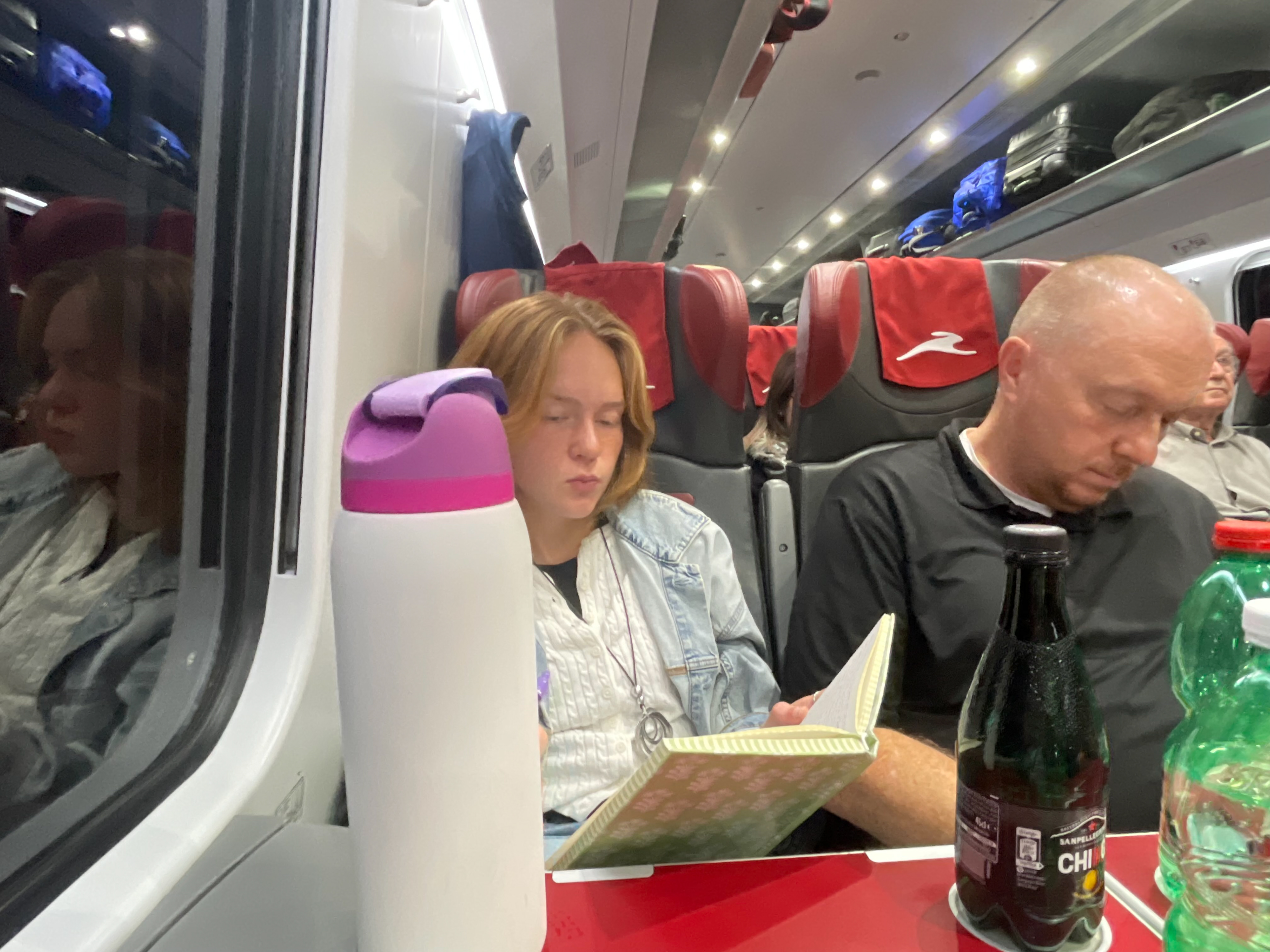 High speed train treated like a princess and dad did not like Chino. 