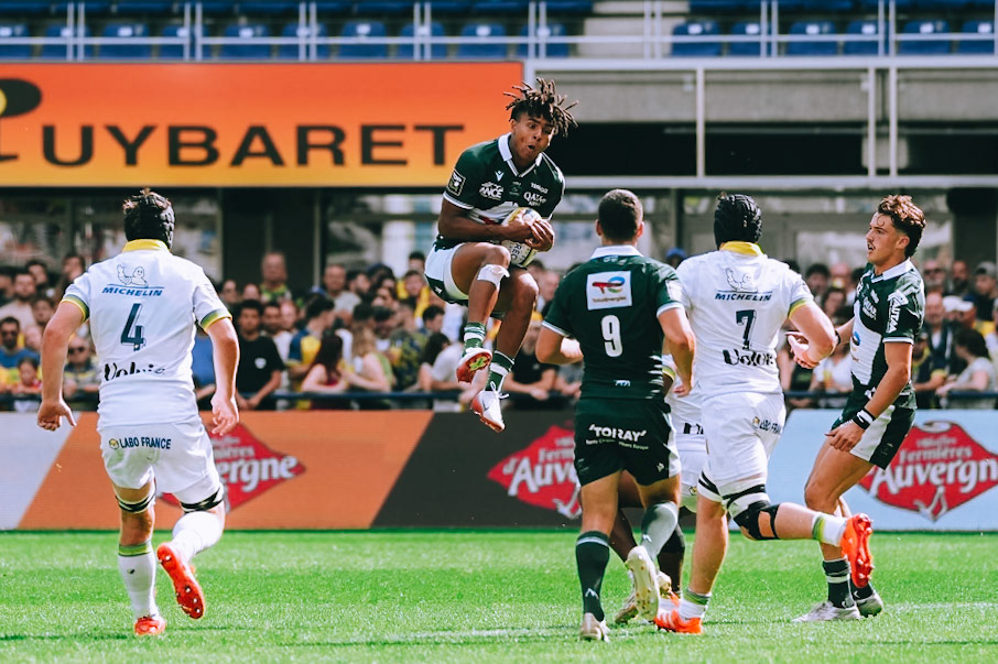 Théo ATTISSOGBE of Section Paloise during the Top 14 match between ASM Clermont Auvergne and Section Paloise at Stade Marcel Michelin on September 20, 2025 at Clermont-Ferrand, France.(Photo by Alex Zona/Icon Sport)