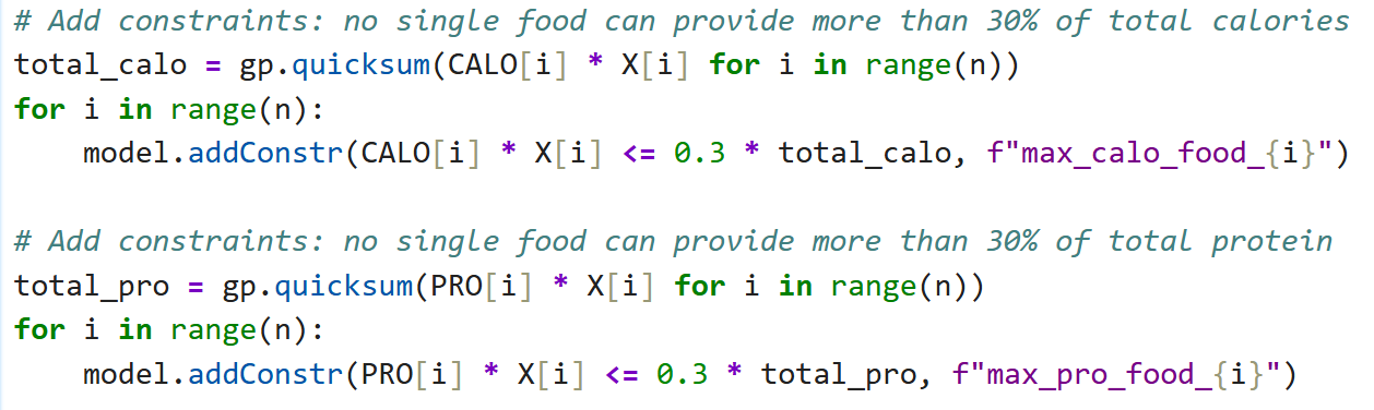 Yuejia Yang - Linear Programming: Nutritious Meal Plans Design