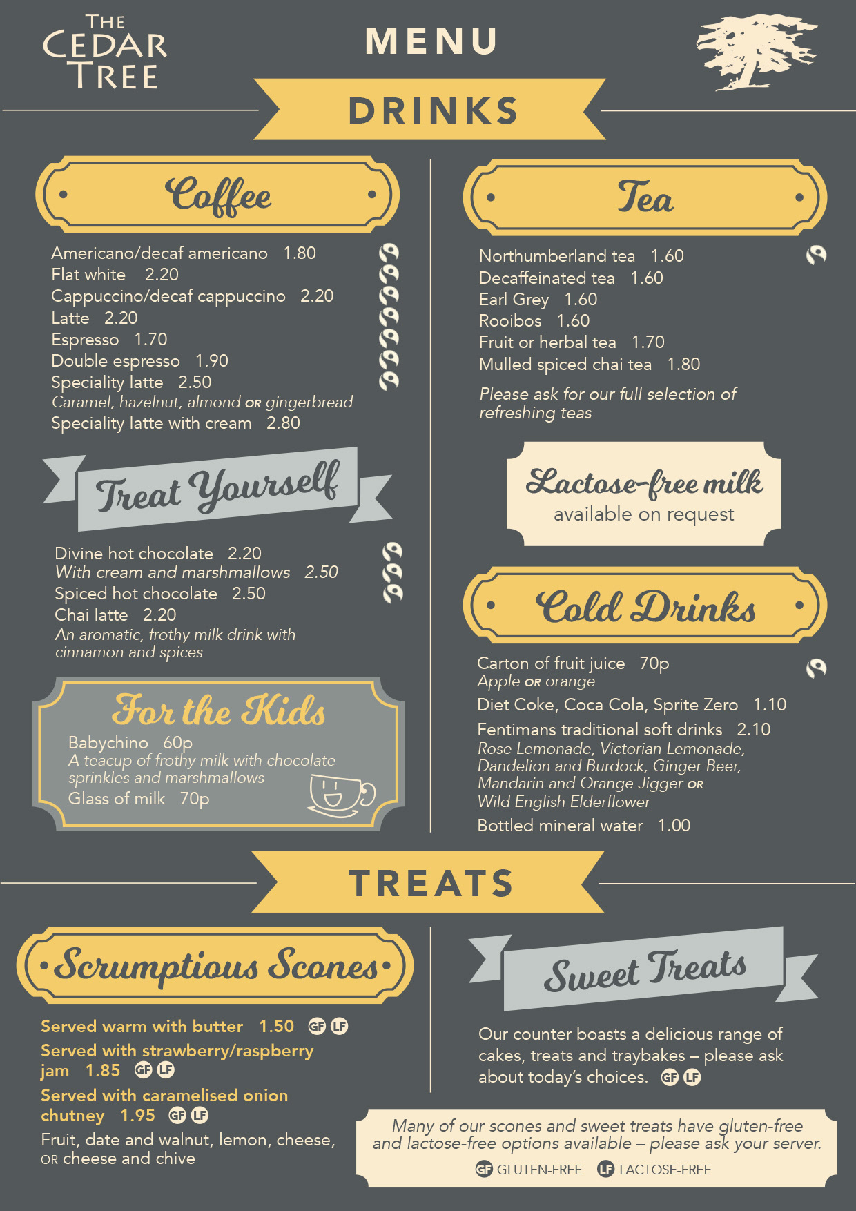 A4 menu back