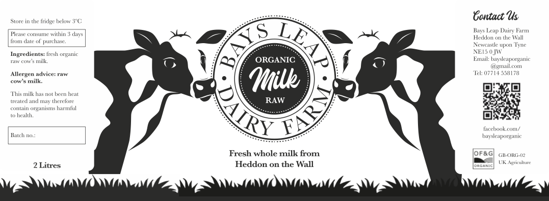 Milk bottle label design