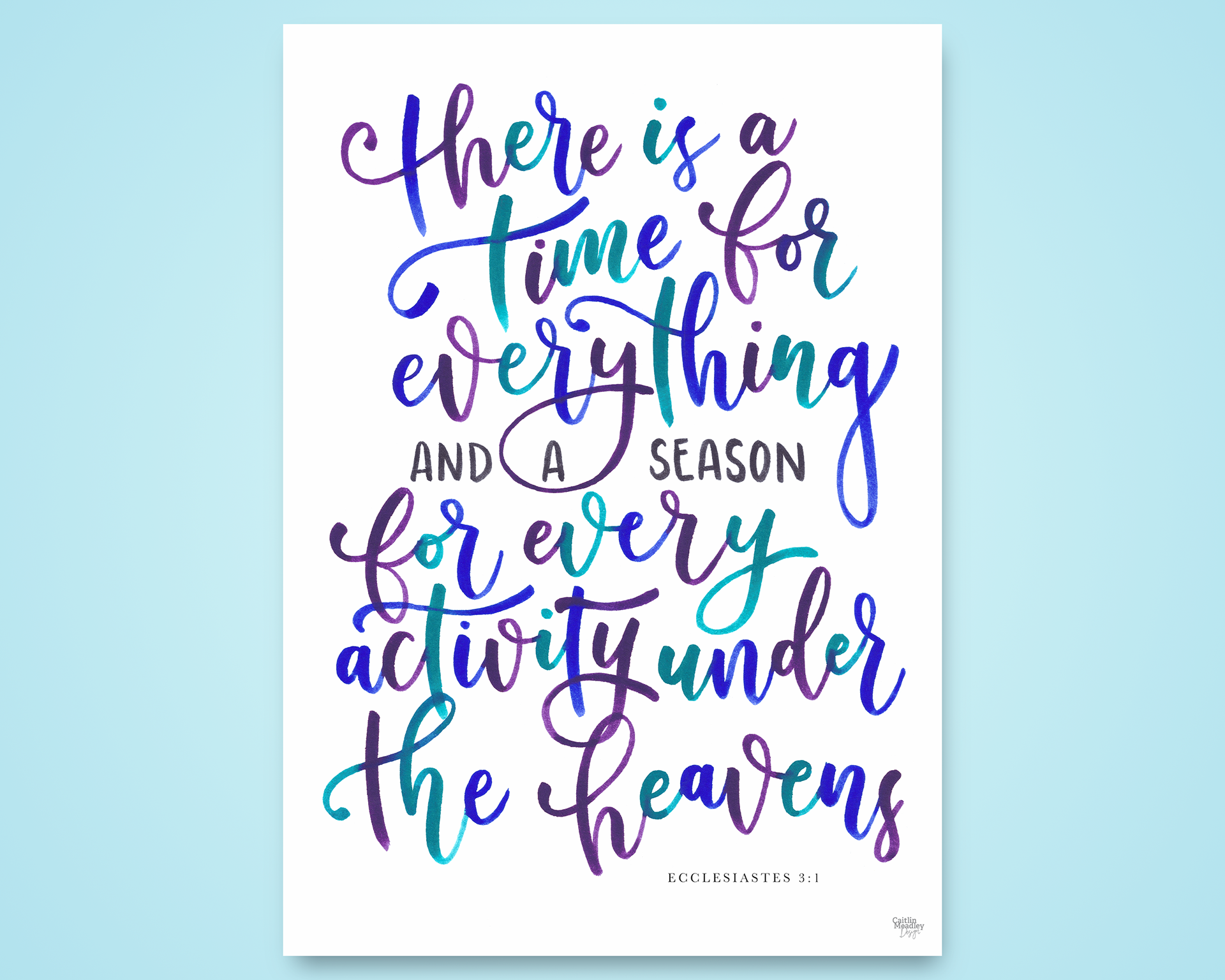 Hand lettered Bible verse