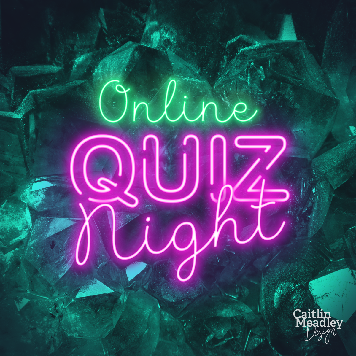 Quiz Night green and purple