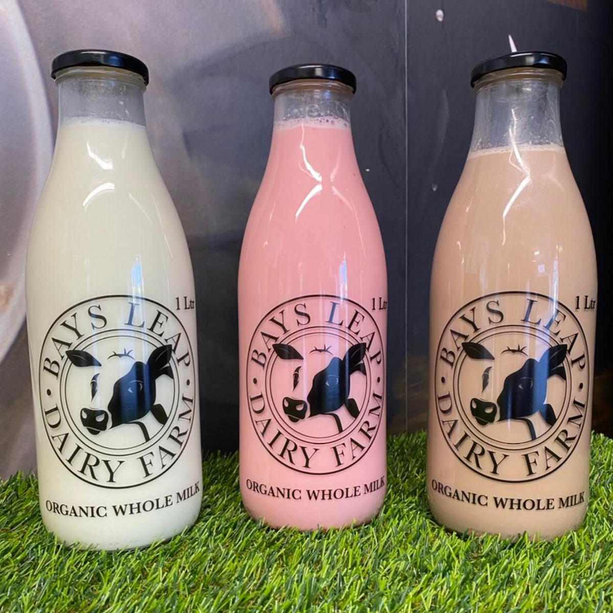 Milkshake bottles with logo