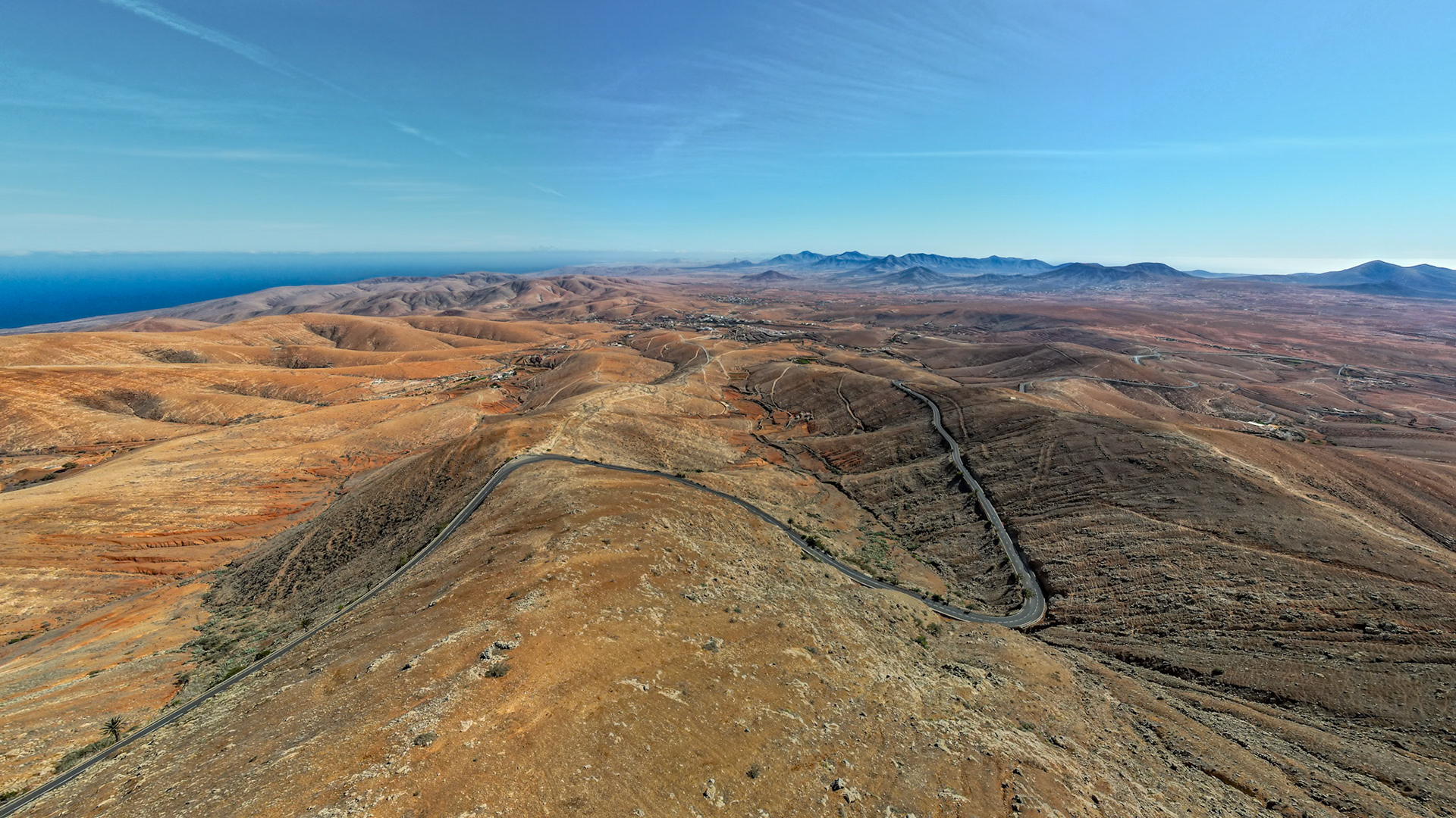 Parc naturel de Betancuria, vue vers le nord de Fuerteventura