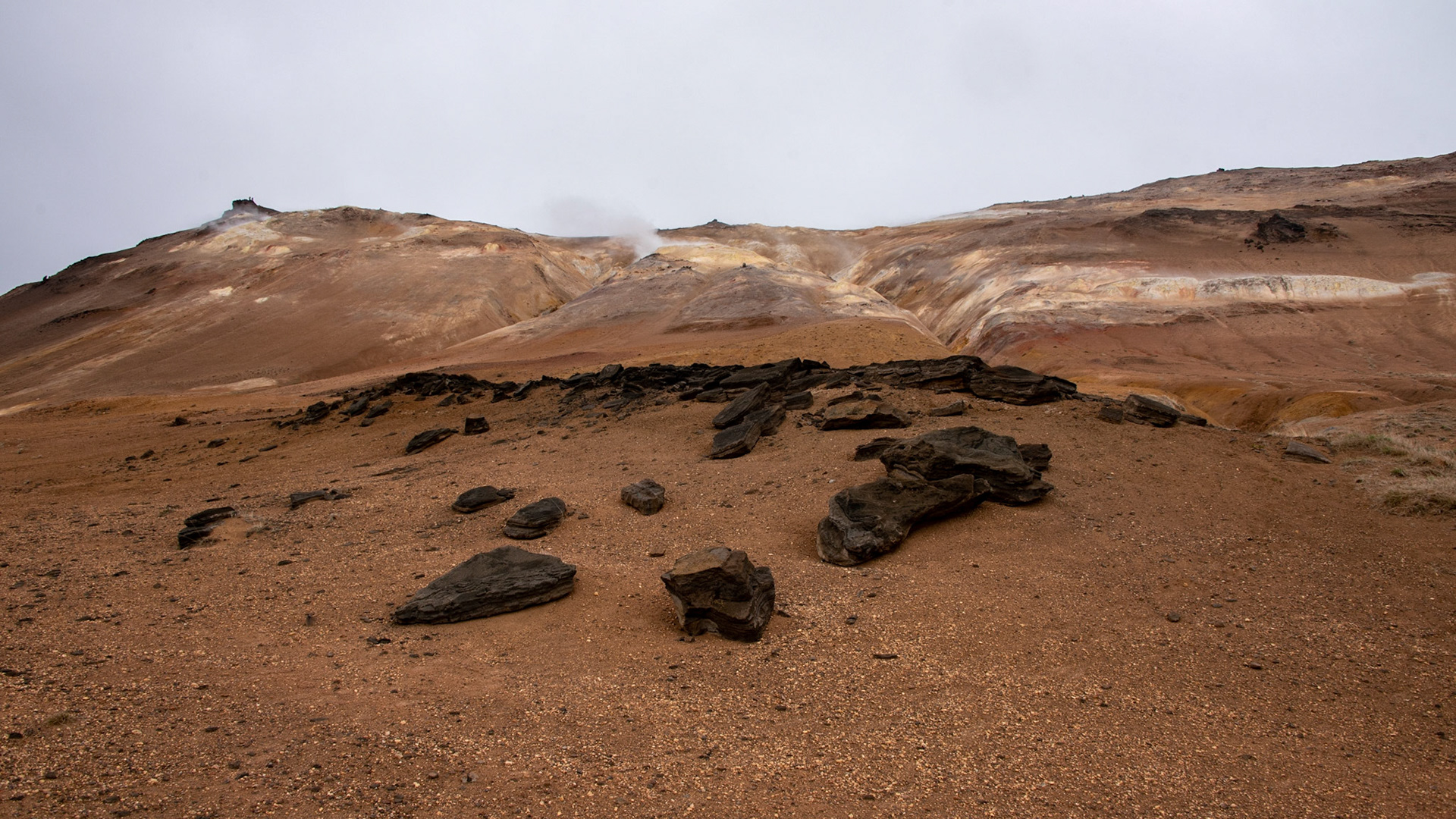 Hverir, ses sources bouillonnantes et ses solfatares