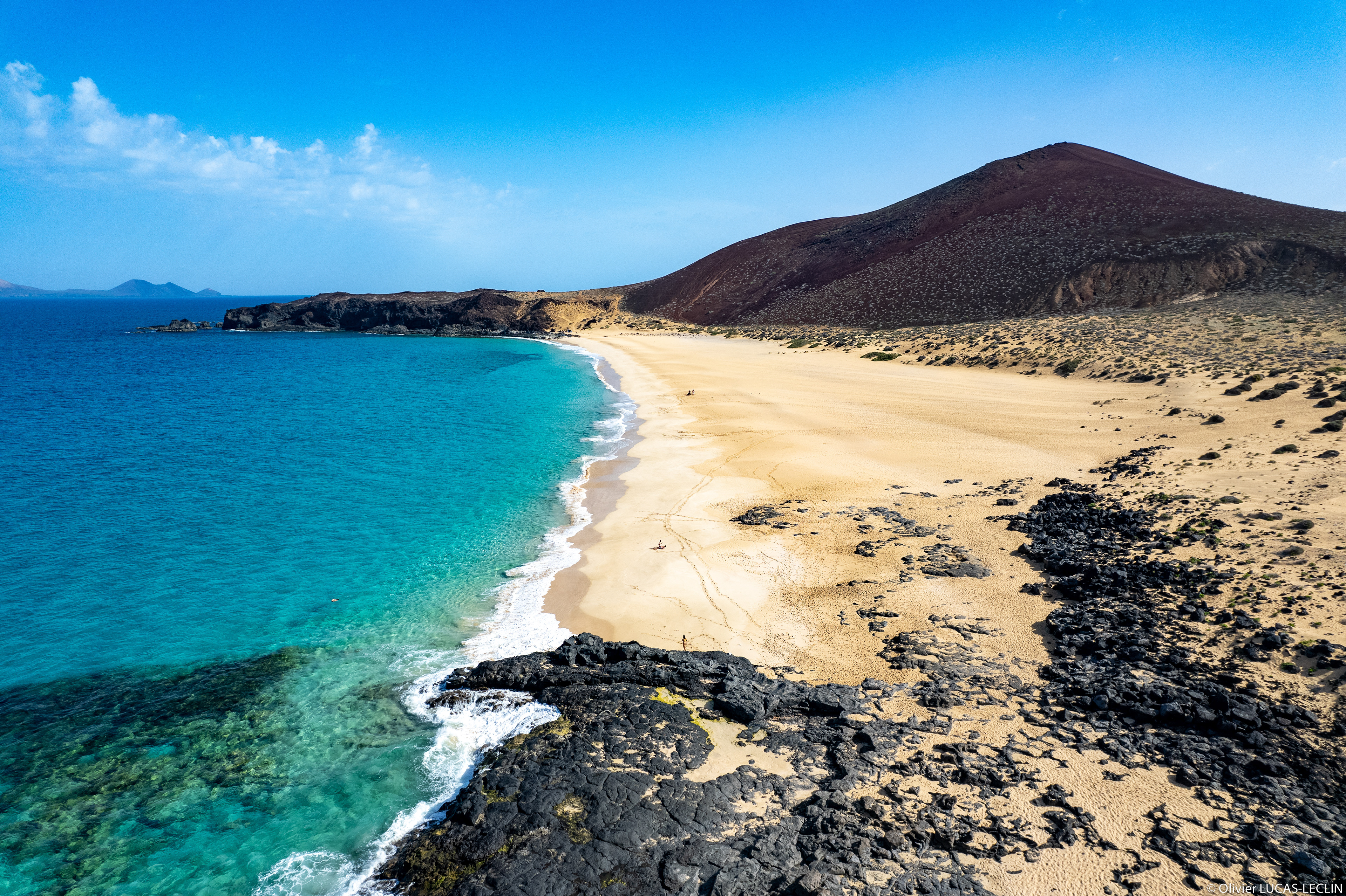 Lanzarote / La Graciosa / Panorama Montaña Bermeja - Playa de Las Conchas