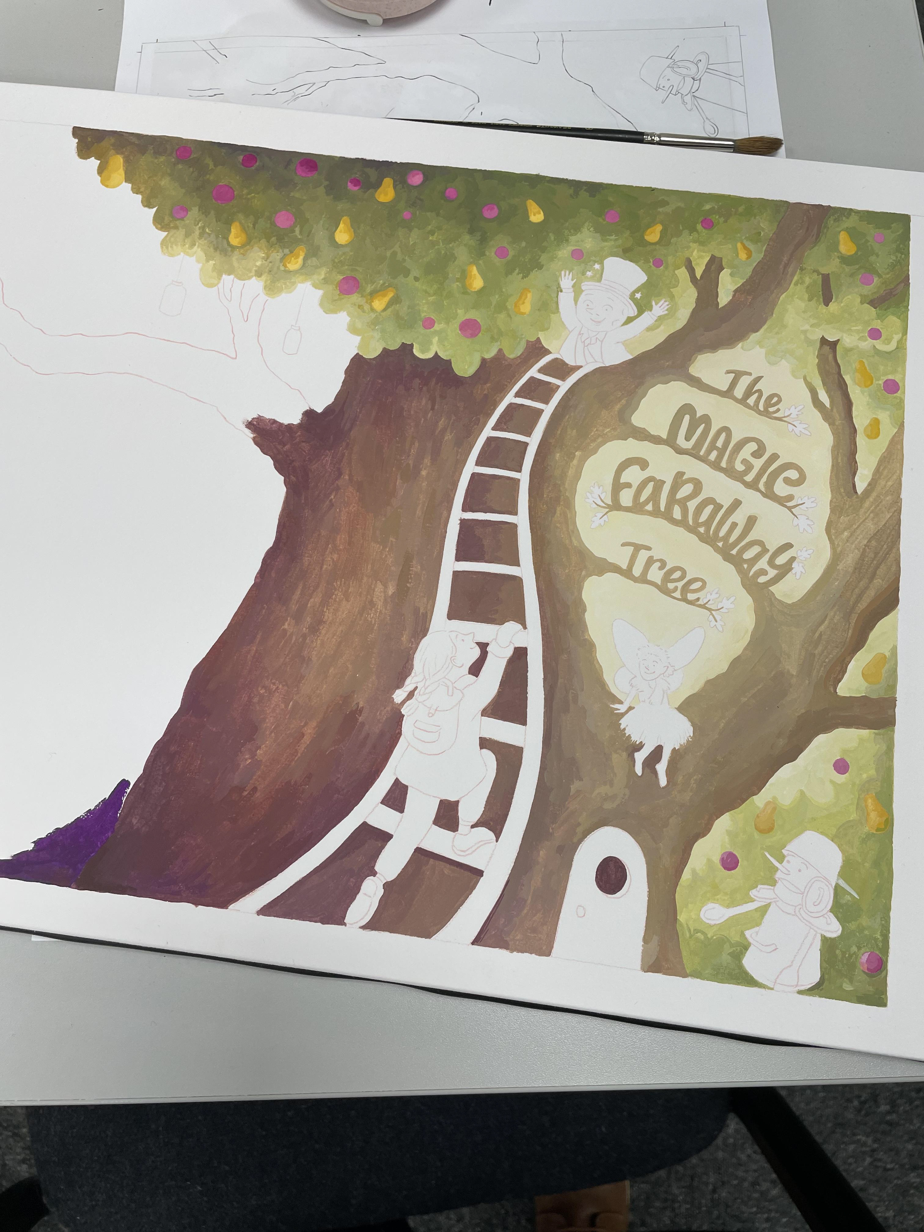 Building up the painting layers