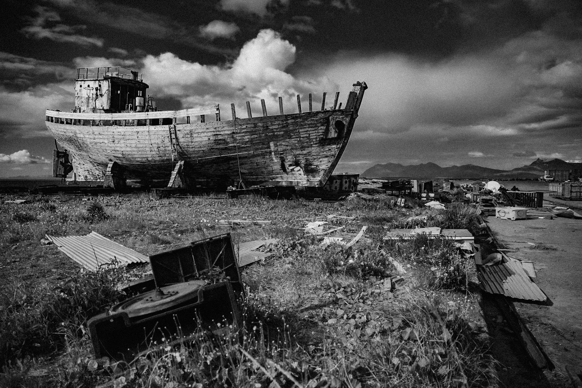 Abandoned ship, Akranes, Iceland, 2017.